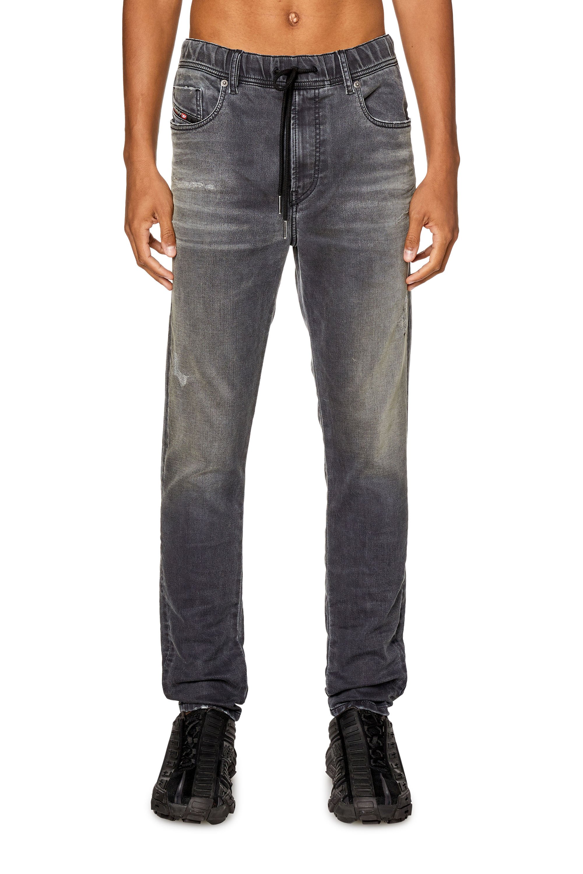 Diesel - Slim E-Spender JoggJeans® 068FP, Black/Dark Grey - Image 1