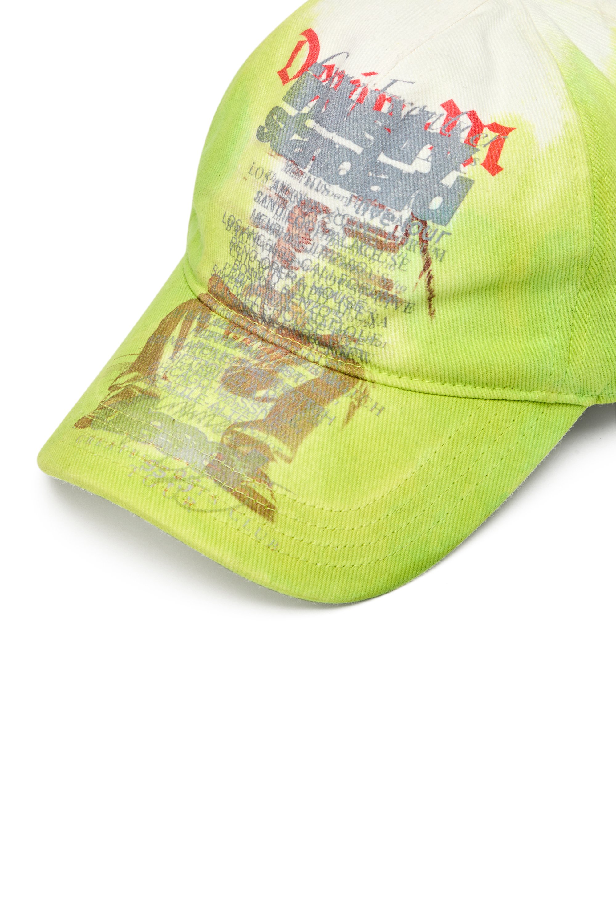 Diesel - C-HRIS, Male's Baseball cap with bandana prints in Green Fluo - 3