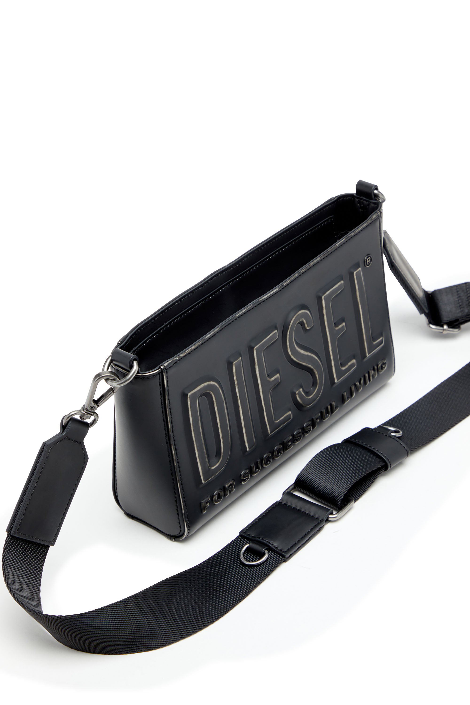 Diesel - DSL 3D CAMERA BAG X, Sac caméra en PU brossé Homme in Noir - 5