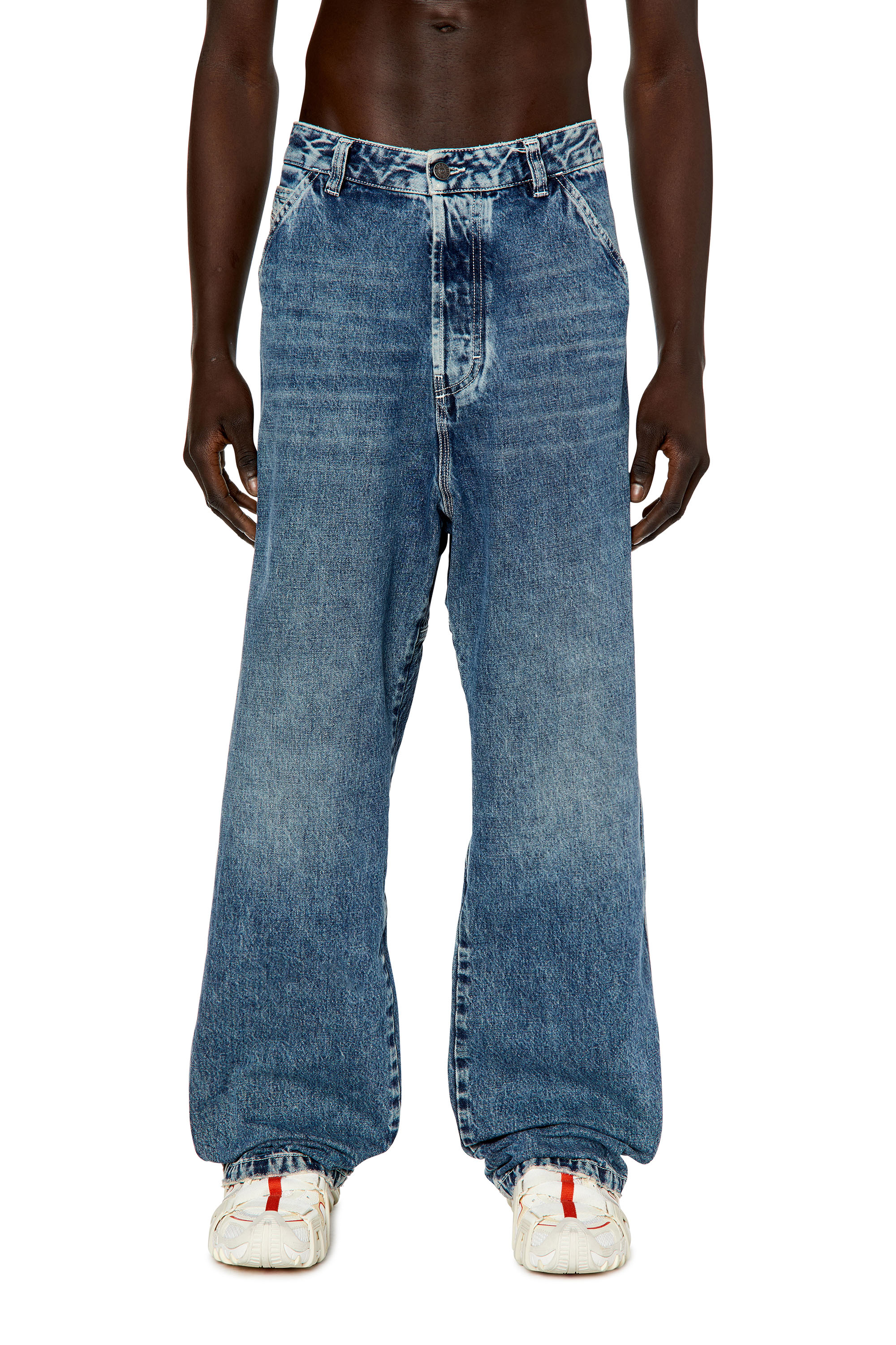 D-Livery 007M3 Homme: Jeans Straight Bleu moyen