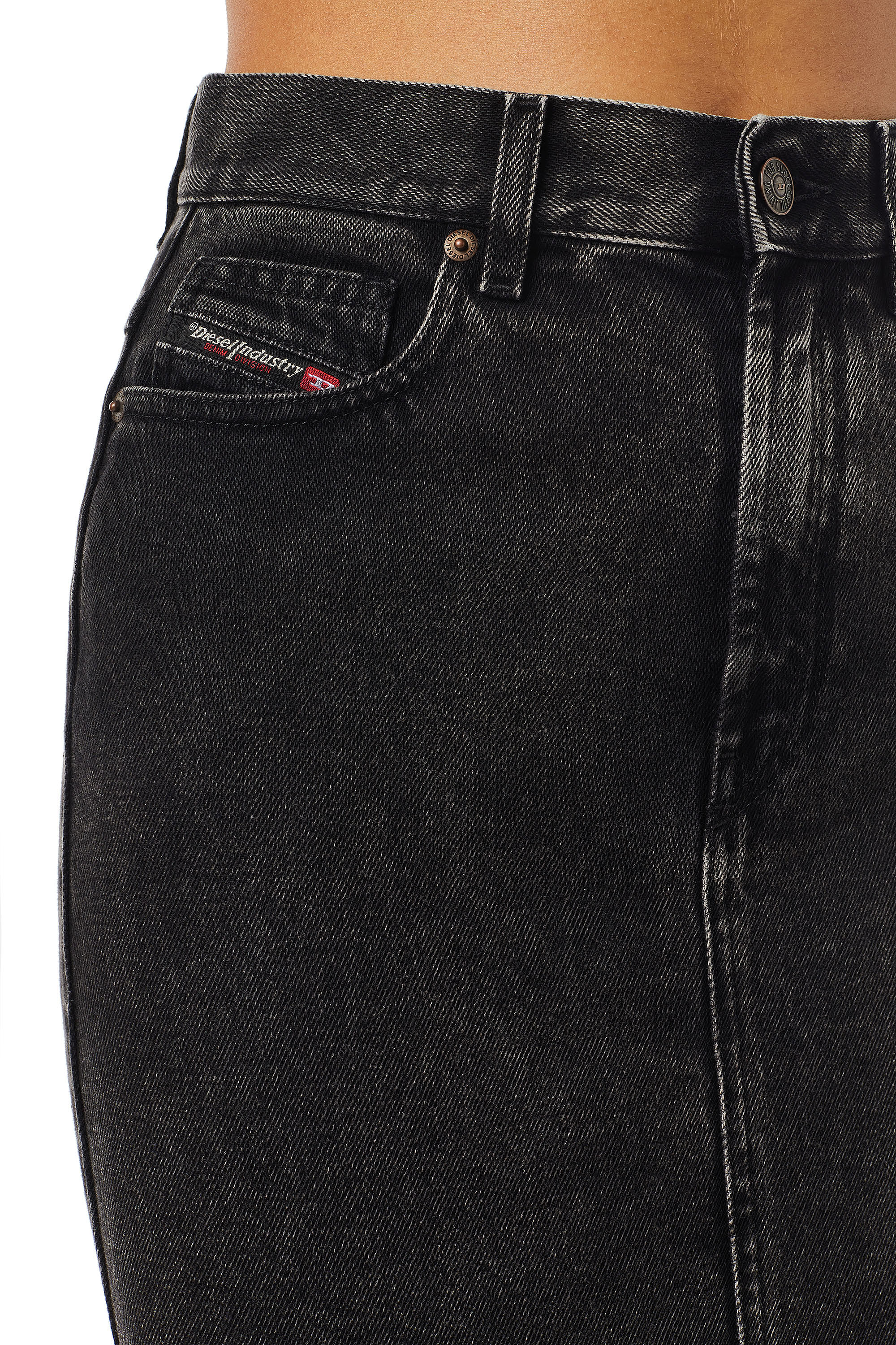 Diesel - DE-RONNY PENCIL SKIRT, Black/Dark Grey - Image 5