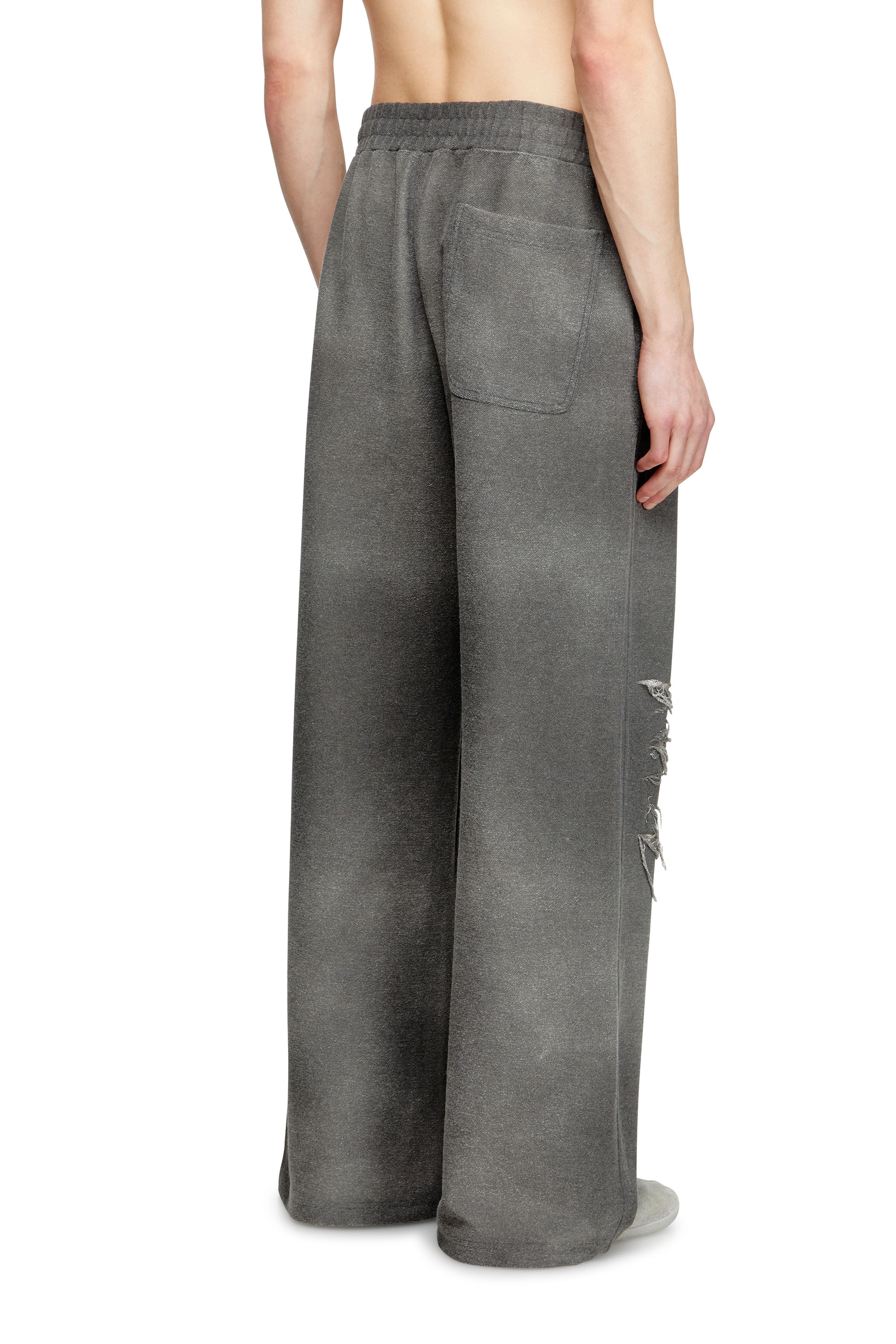 Diesel - P-PERCY, Male's Track pants with distressed front in Grey - 3