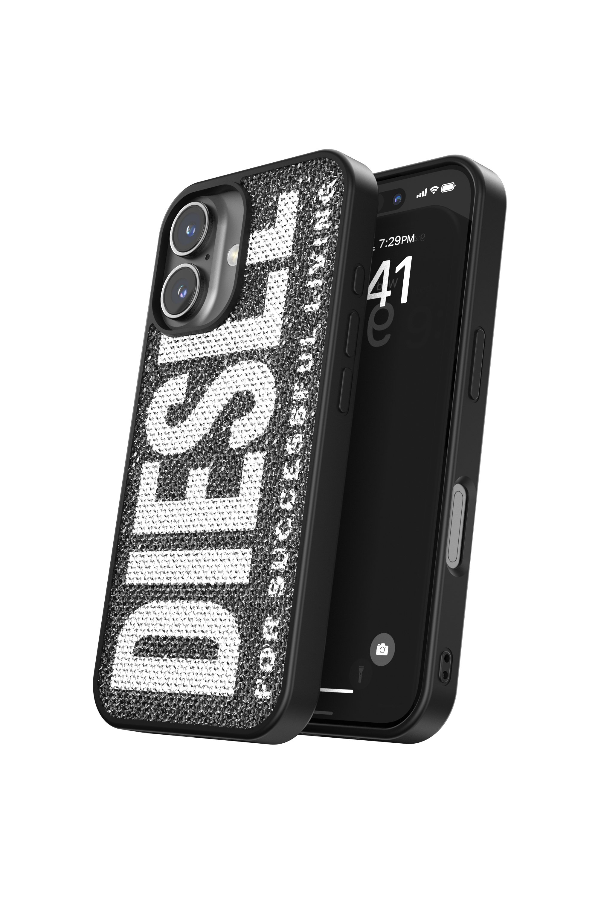 Diesel - 60183 MOULDED CASE, Unisex's Swarovski Crystal Case for iP 16 in Black - 4