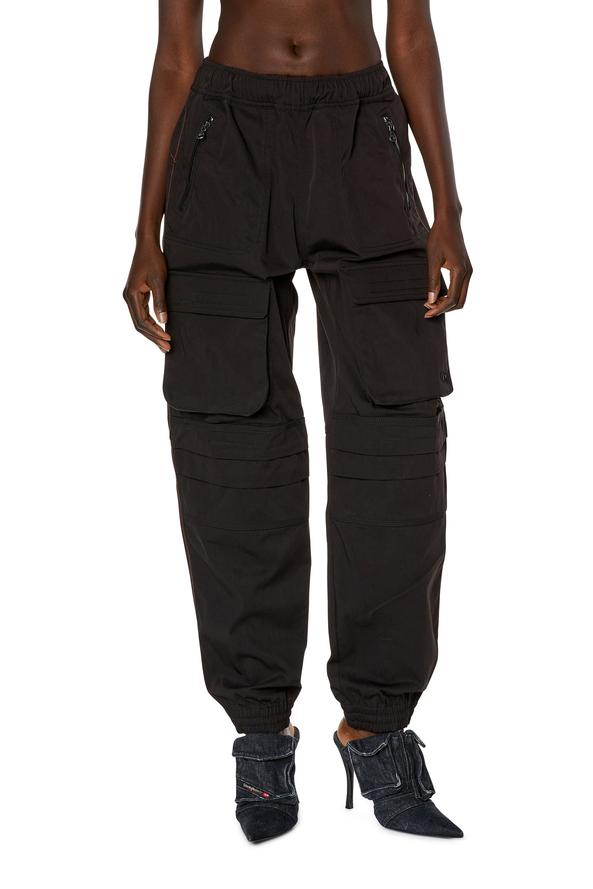 DYLL Adax Women 3/4 Length Cargo Capri Pants - Dark Grey Color