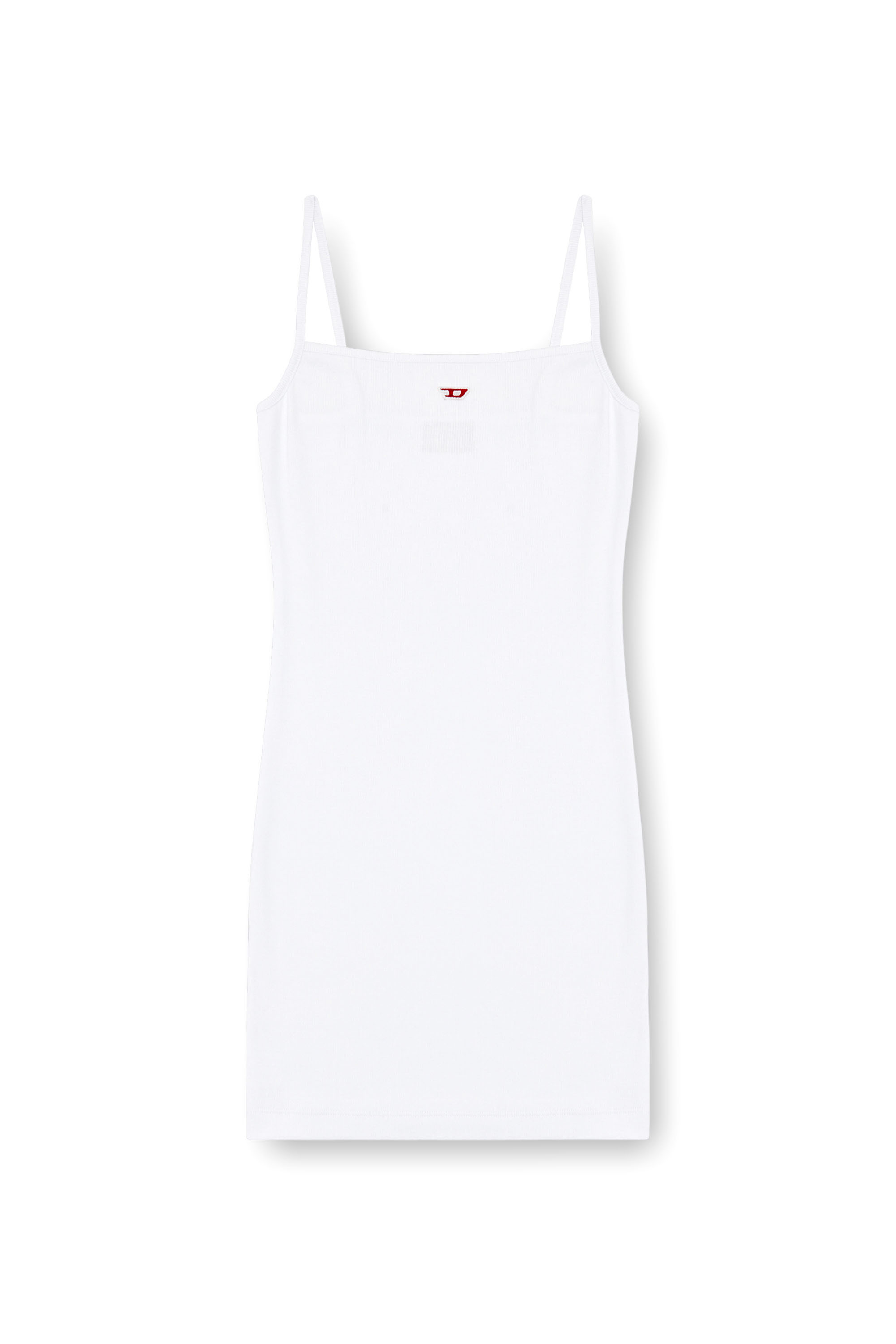 Diesel - D-HOPY-D, Female's Short slip dress with D logo in White - 4