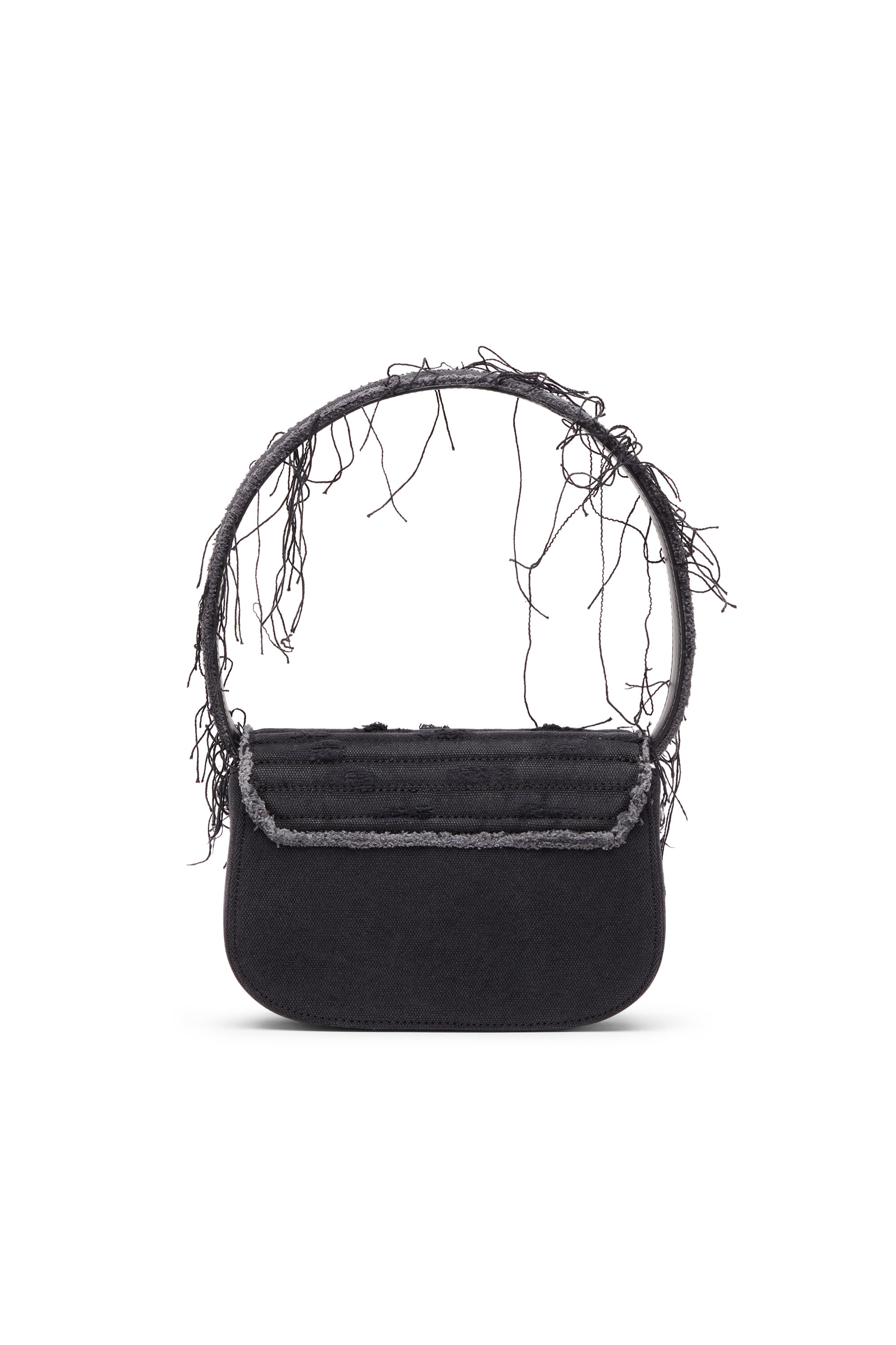 Diesel - 1DR, Female's 1DR-Iconic shoulder bag in canvas and leather in Black - 3