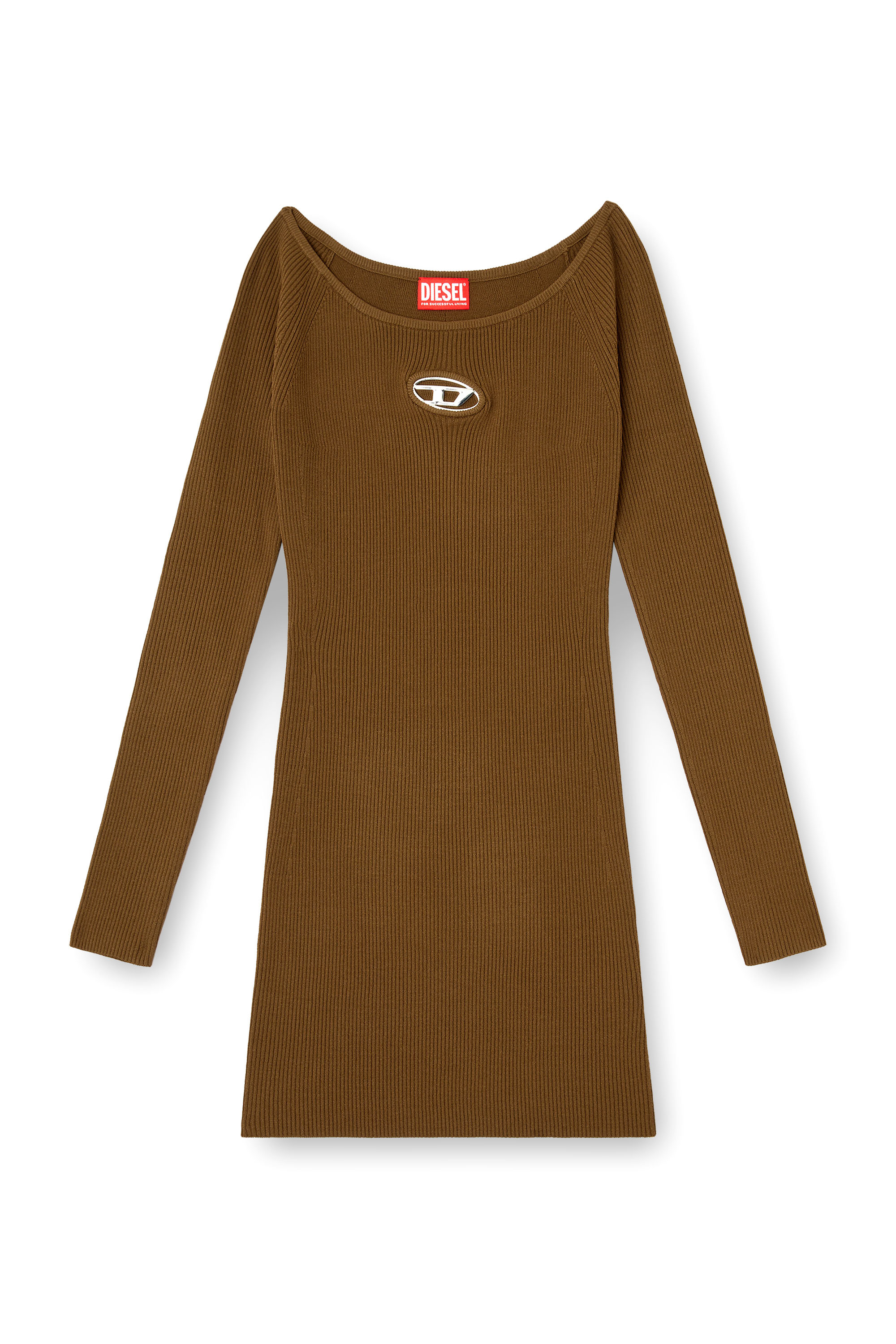 Diesel - M-VERA, Female's Off-the-shoulder dress in ribbed knit in null - 3