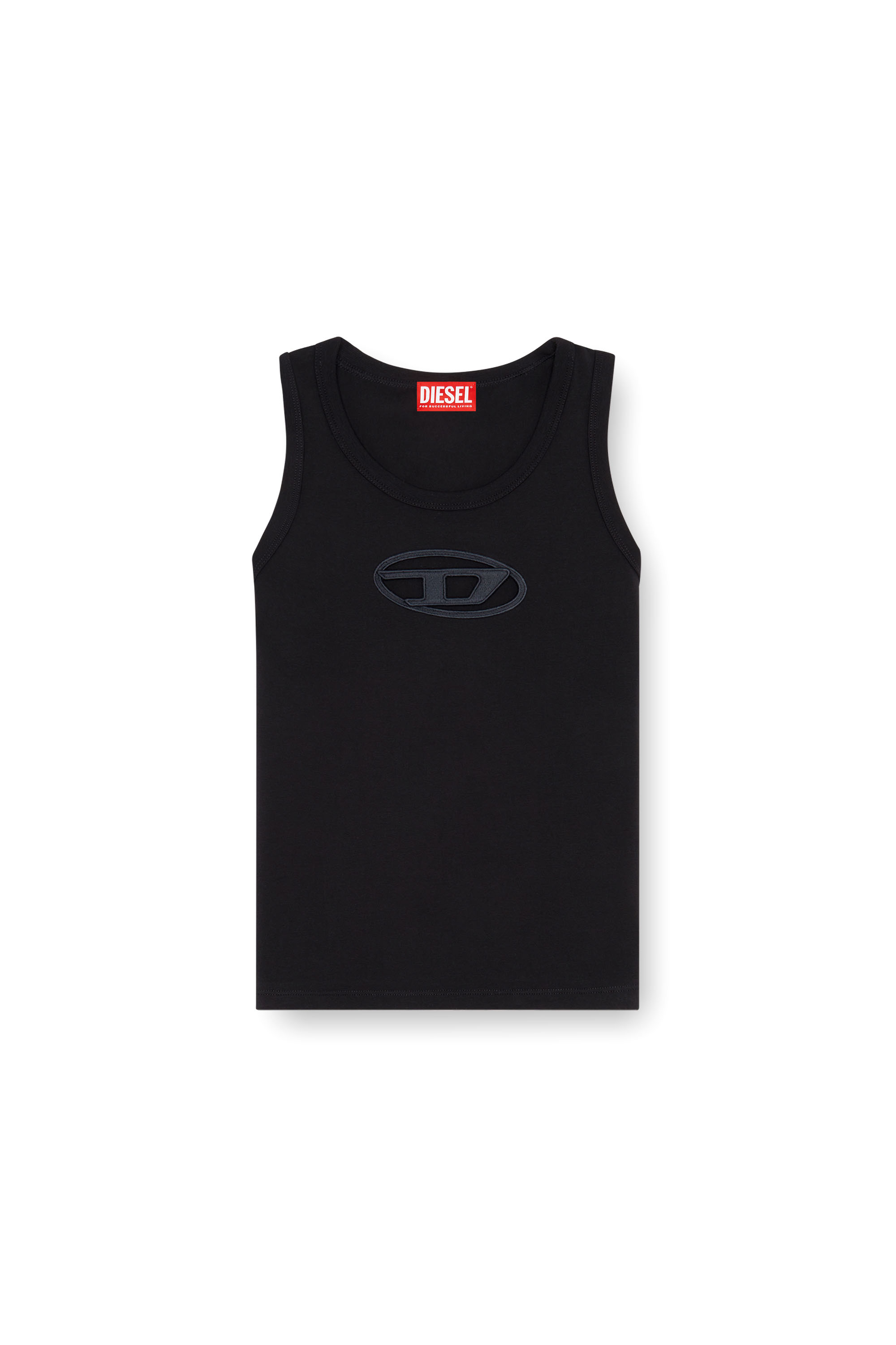 Diesel - T-LYNYS-OD, Female Tank top with cut-out Oval D logo in Black - Image 3