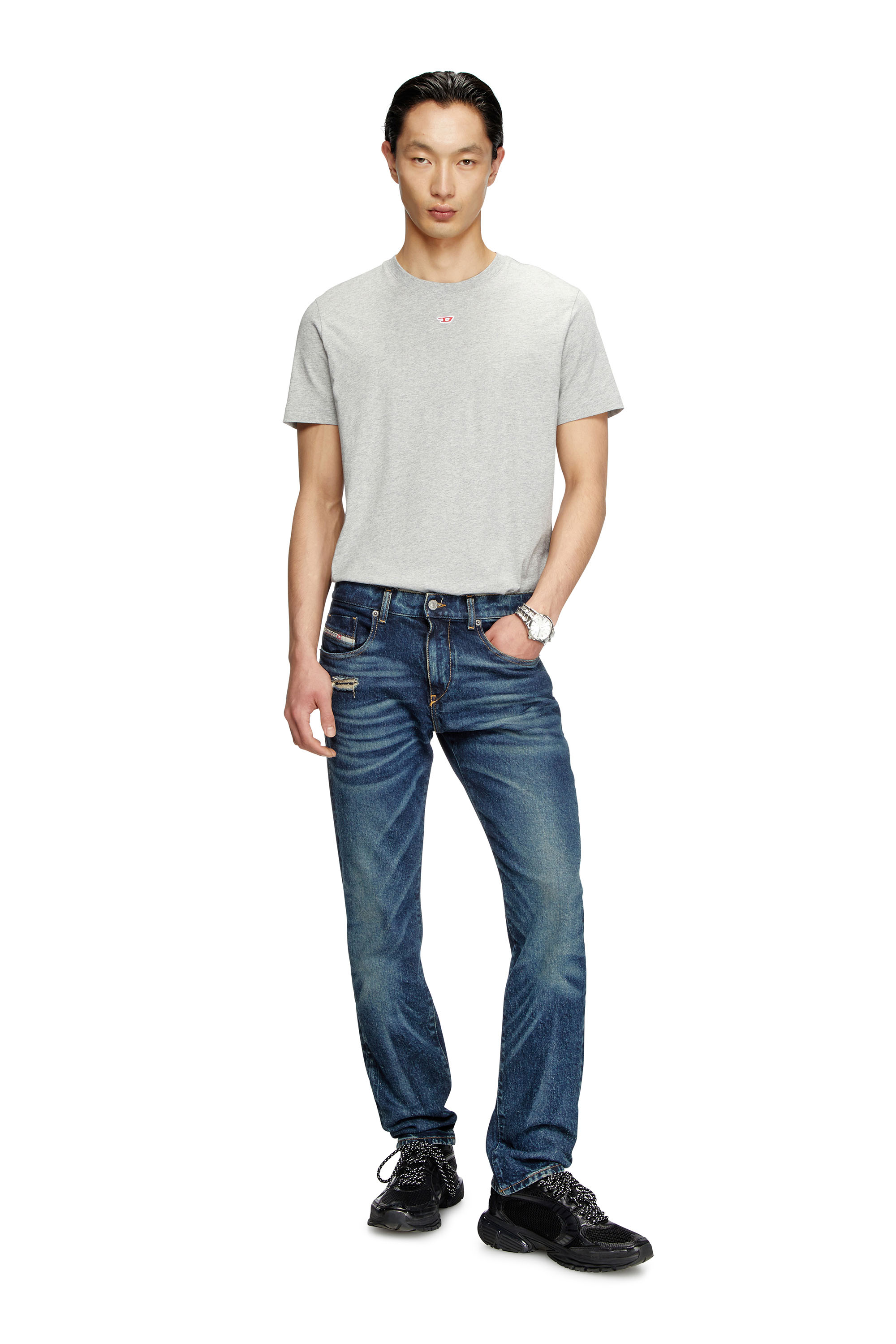 Diesel - Male's Slim Jeans 2019 D-Strukt 007Y3, Dark Blue - 2