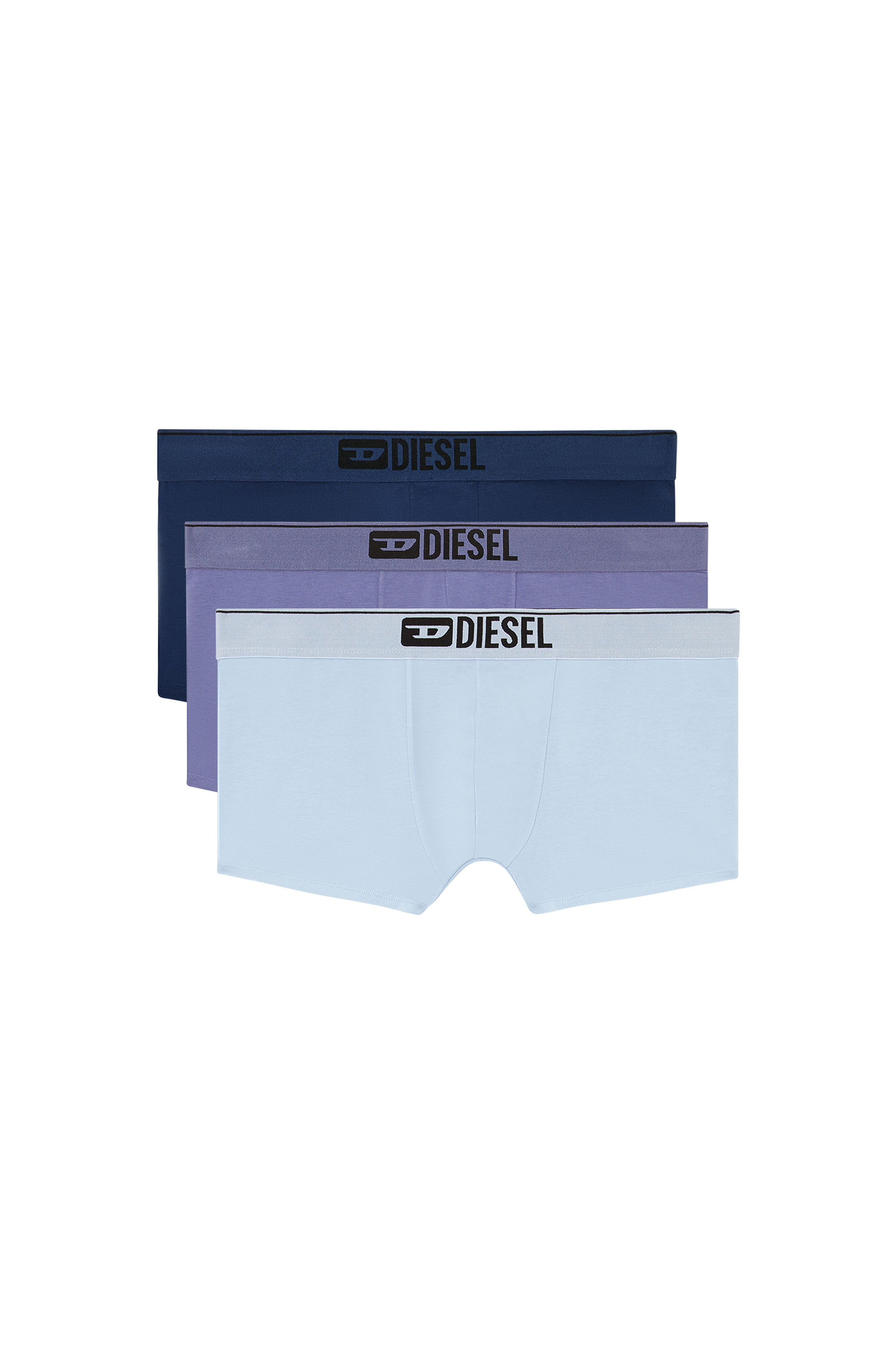 Diesel - UMBX-DAMIENTHREEPACK, Male's Three-pack of plain boxer briefs in Blue - 1