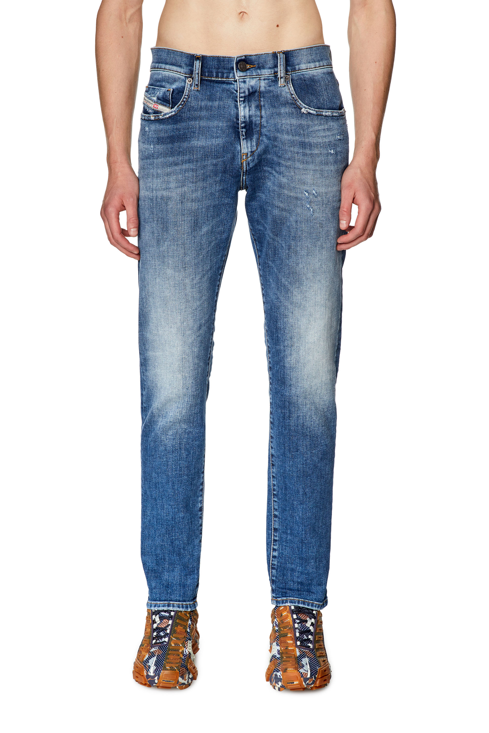 Diesel - Slim Jeans 2019 D-Strukt 09G32, Medium Blue - Image 1