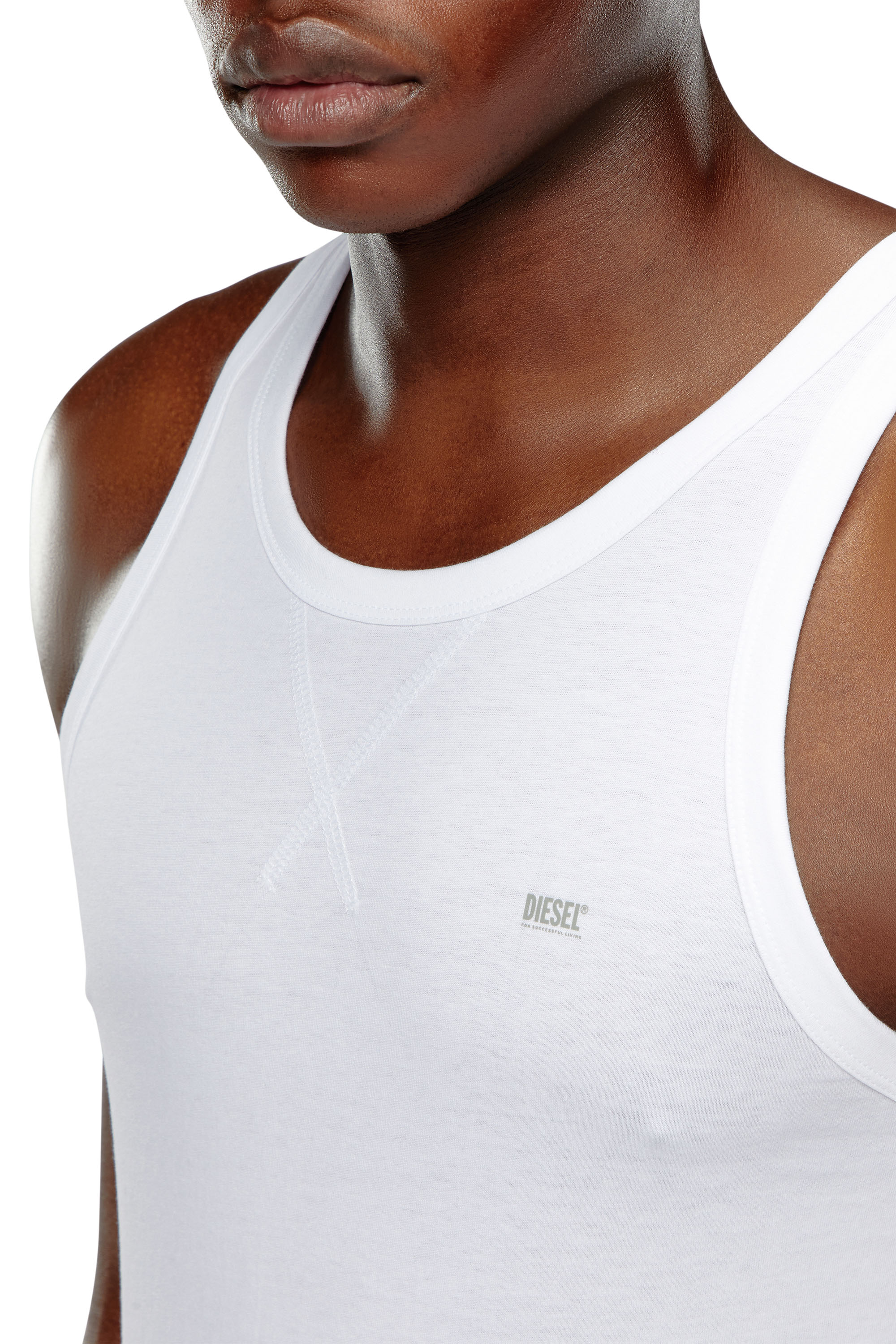 Diesel - UMTK-WALTYTWOPACK, Lot de deux débardeurs en coton Homme in Blanc - 4