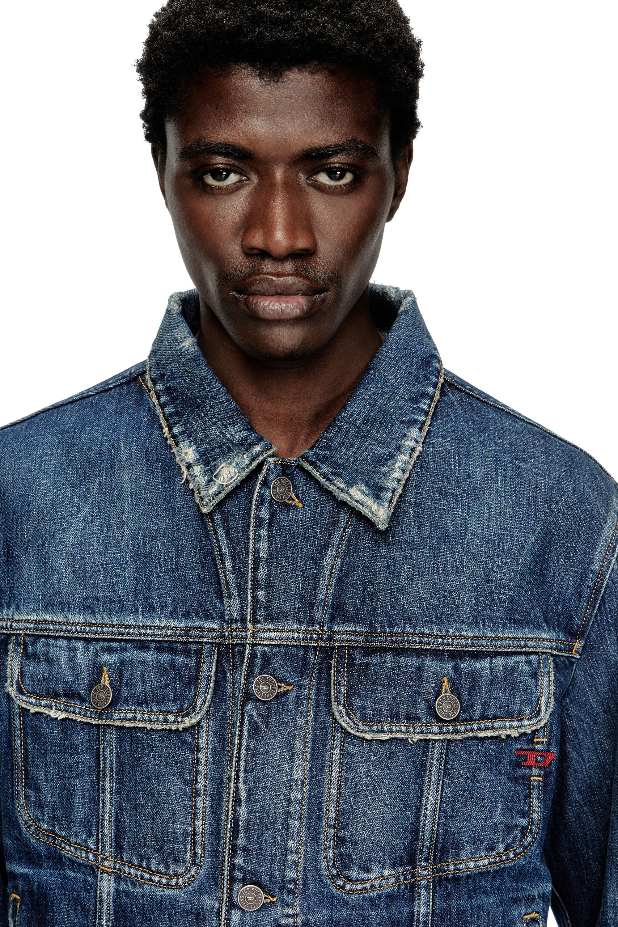 Diesel - D-BARCY, Veste trucker avec un fit regular Homme in Bleu - 4