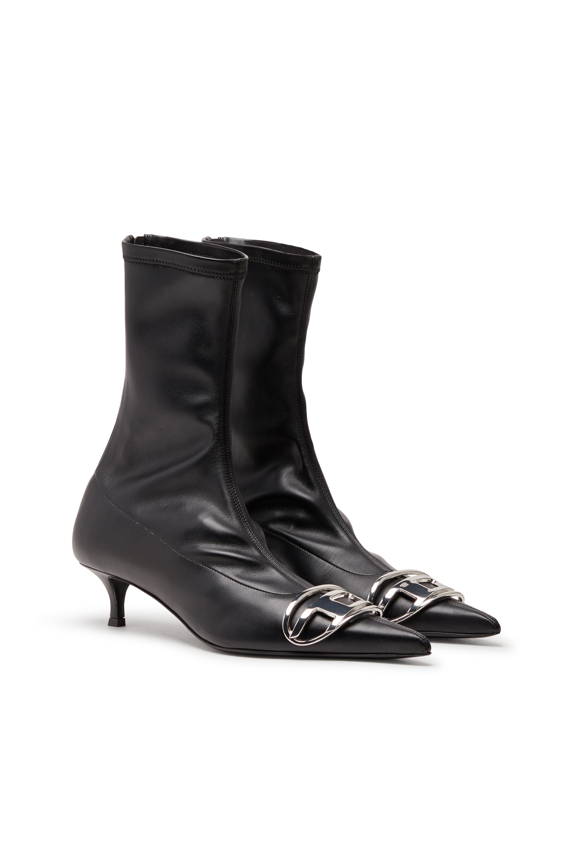 Diesel - D-VENUS KITTIE BT, Female's D-Venus-Sock boot with Oval D plaque in Black - 2