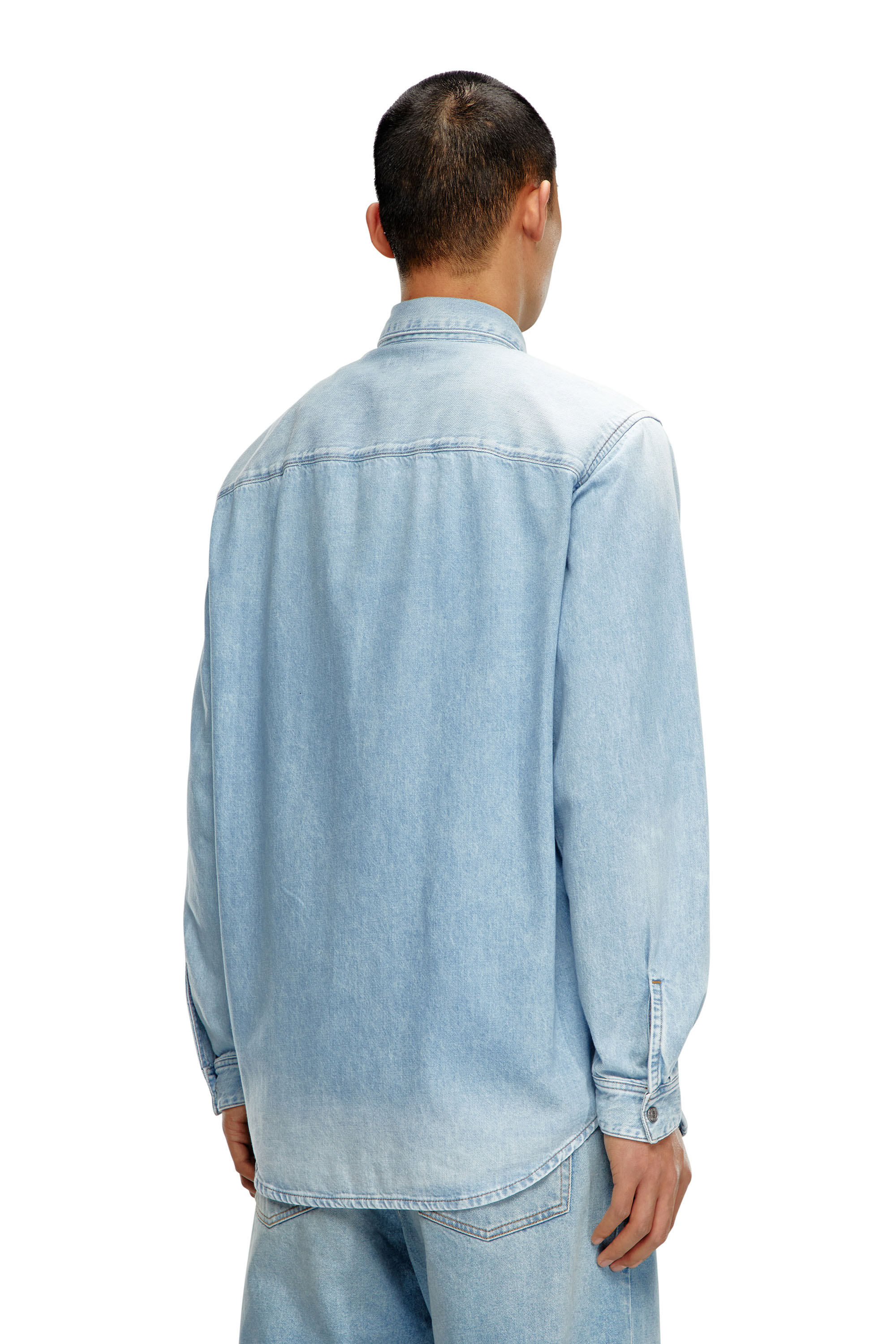 Diesel - D-SIMPLY, Male Shirt in denim in Blue - Image 2