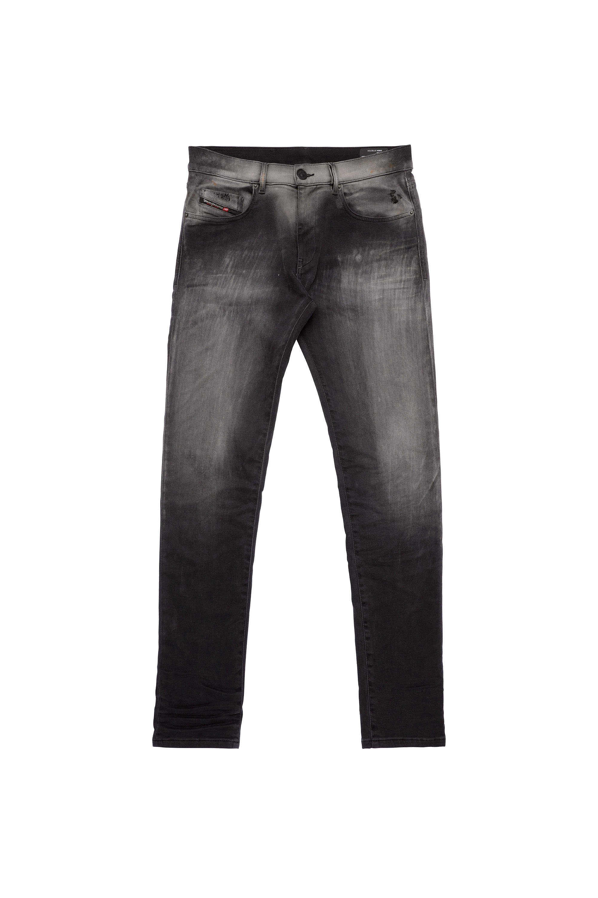 Diesel - D-Strukt JoggJeans® 09B04 Slim, Black/Dark Grey - Image 6
