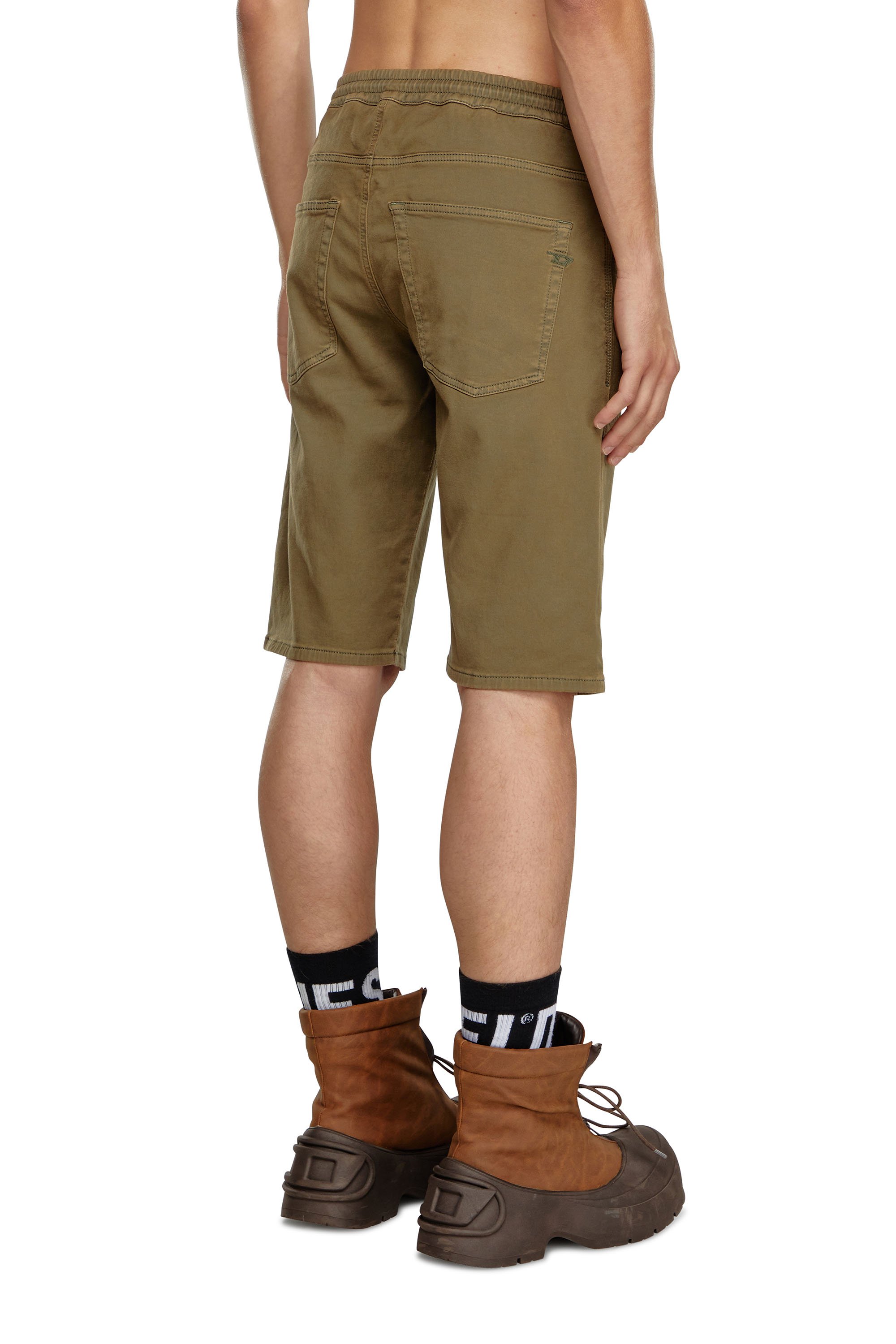 Diesel - 2033 D-KROOLEY-SHORT JOGG, Male's Chino shorts in JoggJeans in Military Green - 2