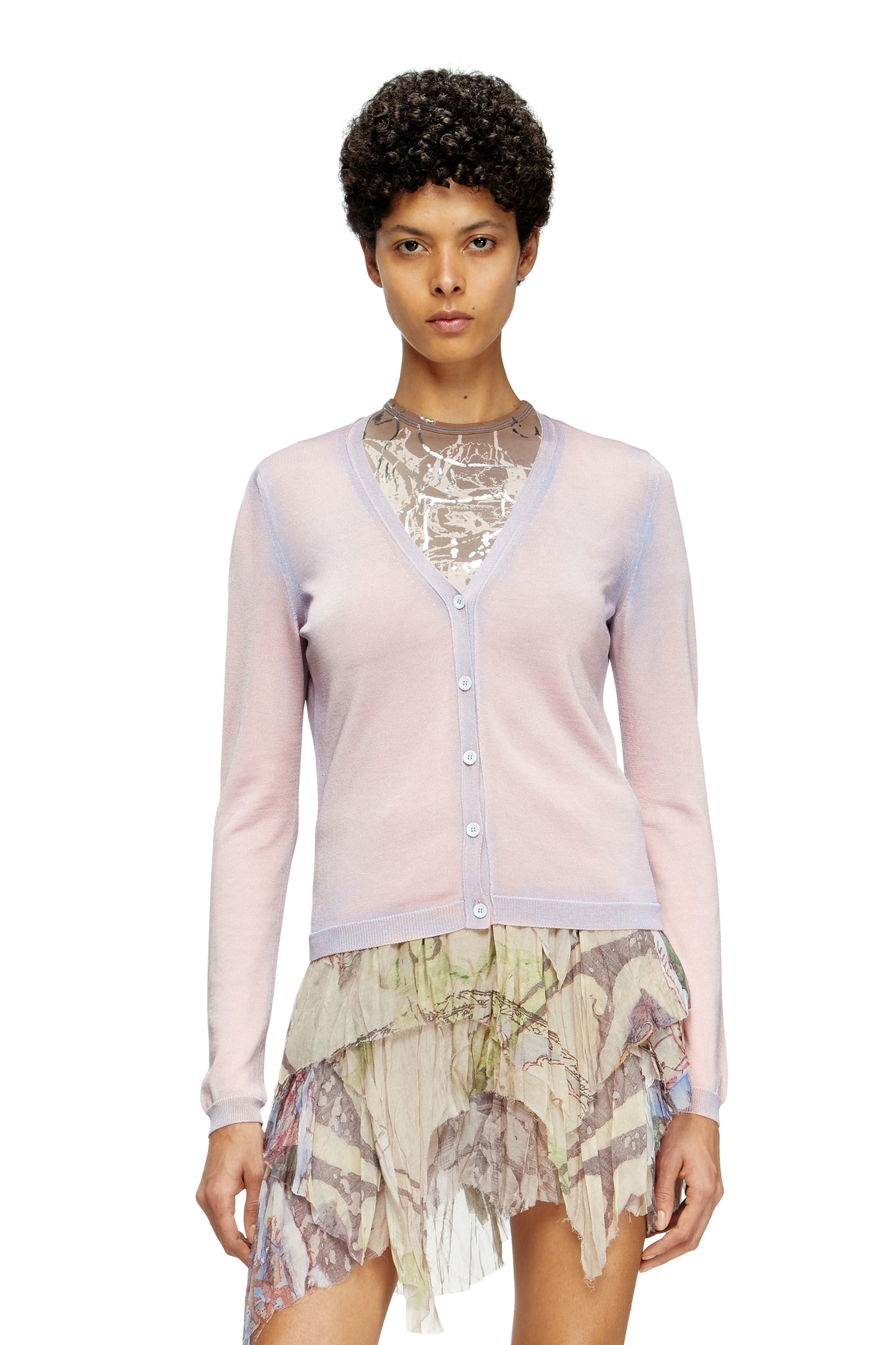Diesel - M-VITTA, Female's Dégradé cardigan in Pink - 1