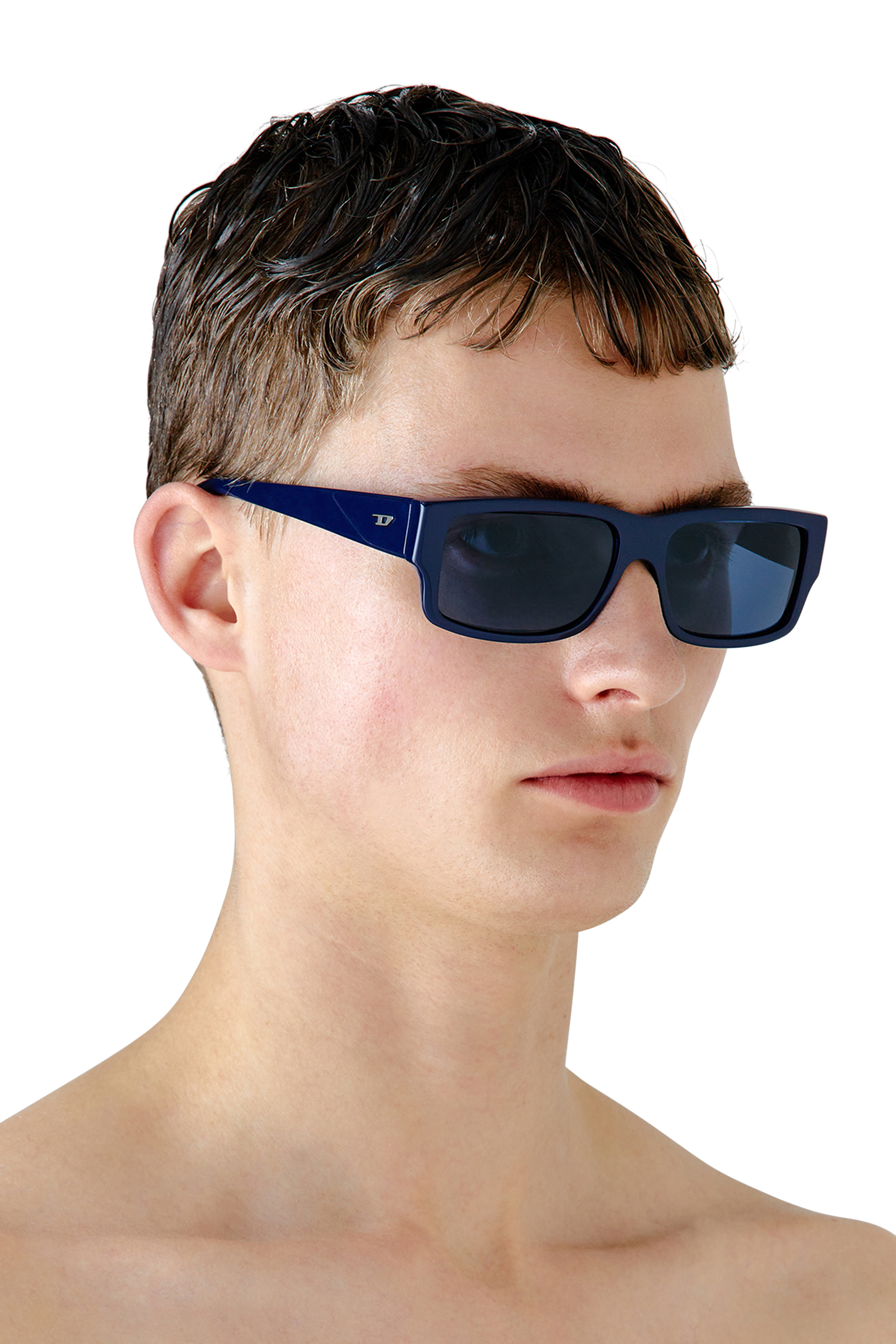 Diesel - 0DL2003, Male Rectangle sunglasses in Blue - Image 5