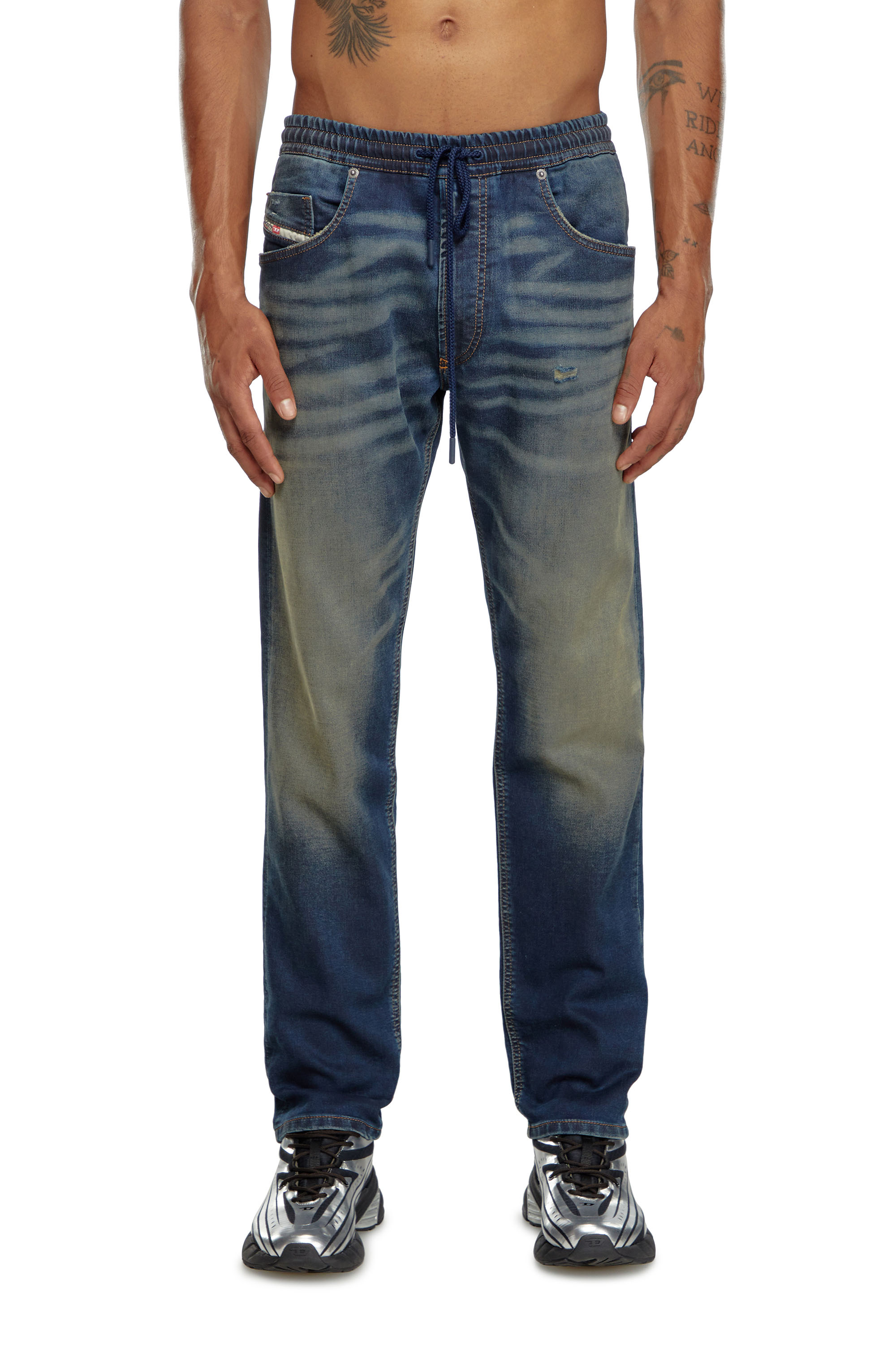 Diesel - Male Tapered 2030 D-Krooley Joggjeans® 09J34, Dark Blue - Image 1