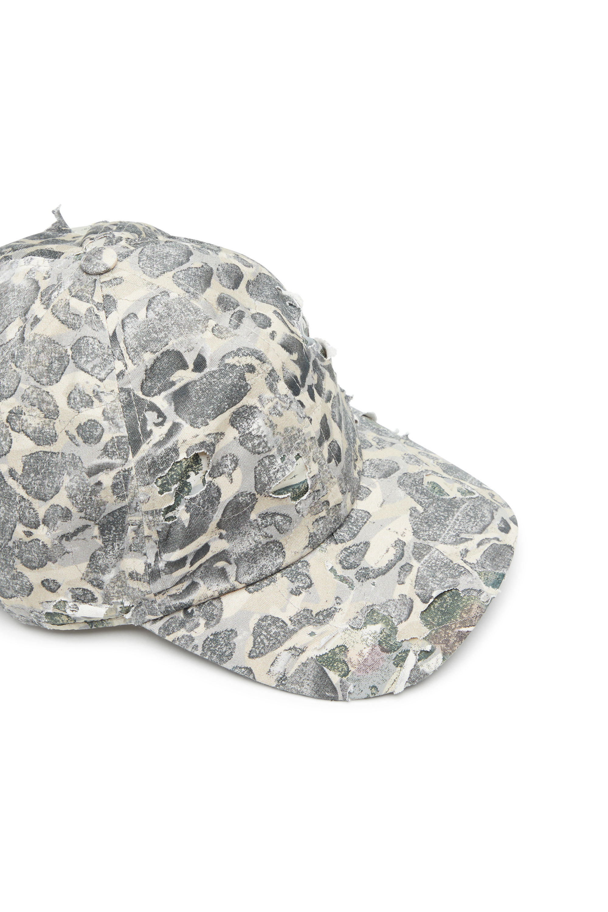 Diesel - C-STEVEN, Male Camo baseball cap with destroyed finish in Multicolor - Image 3