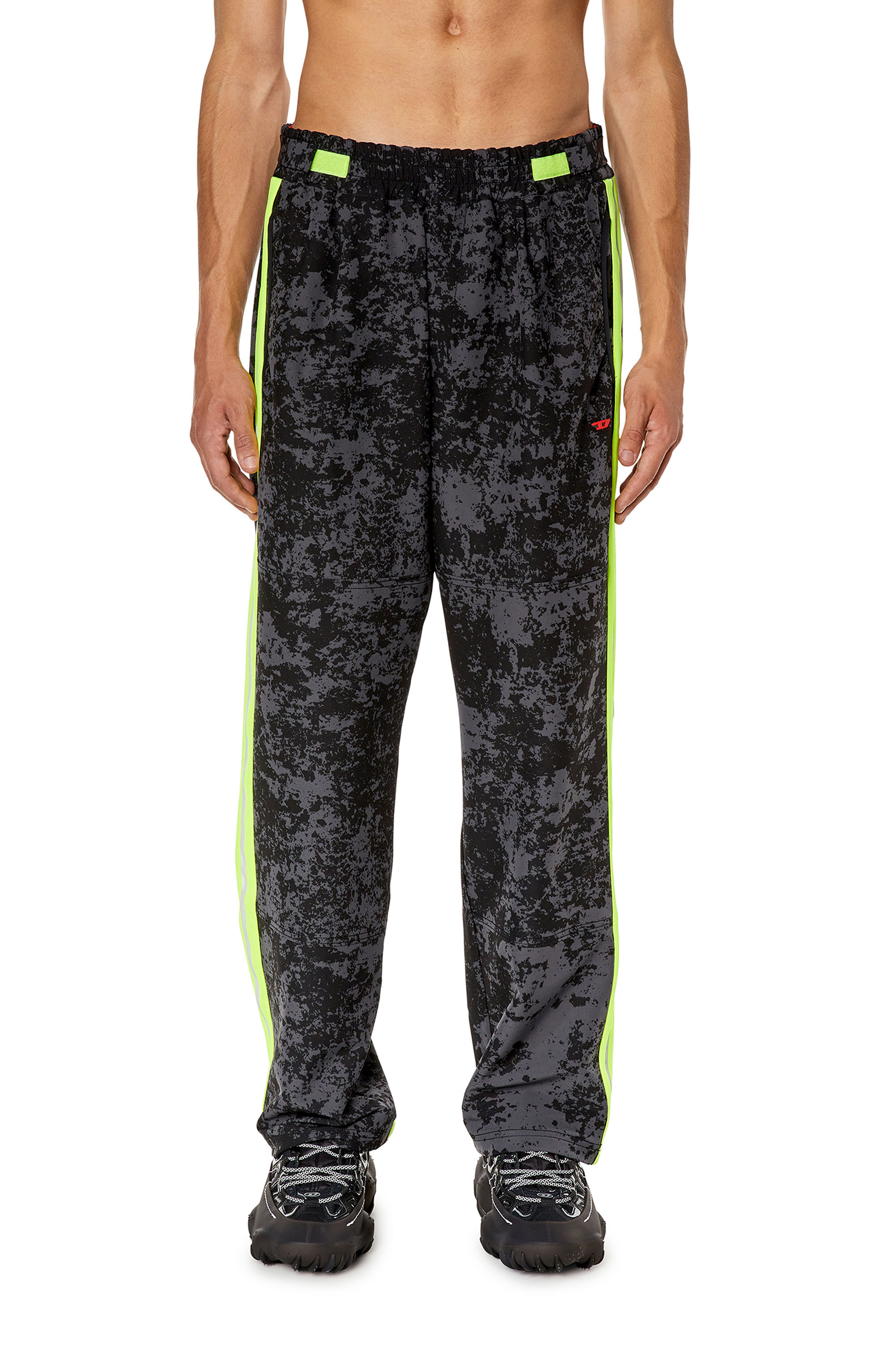 Diesel - AMWB-WINSTON-WT30, Male Woven track pants with cloudy print in Multicolor - Image 1