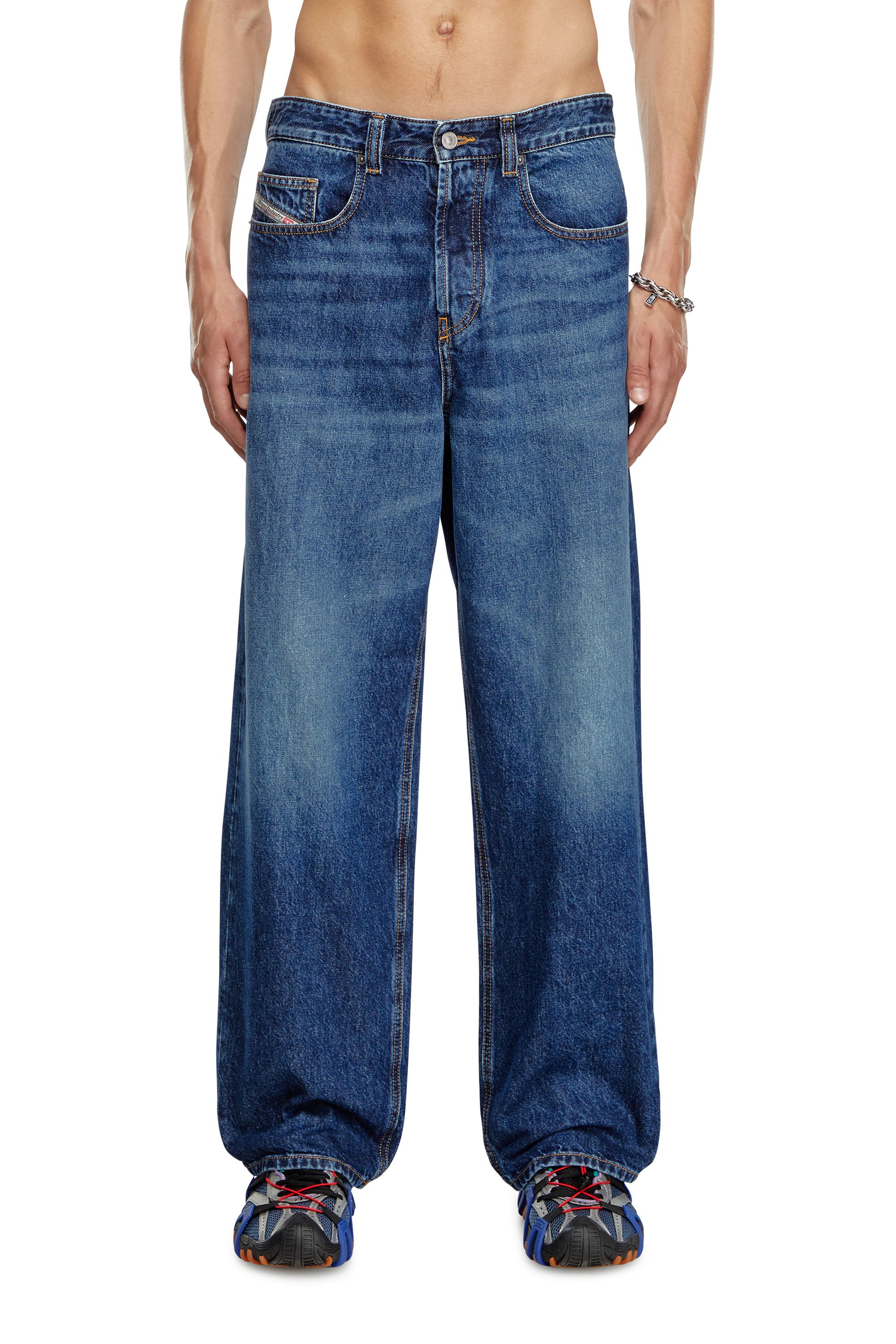 Diesel - Male Straight Jeans 2001 D-Macro 09I27, Medium Blue - Image 1