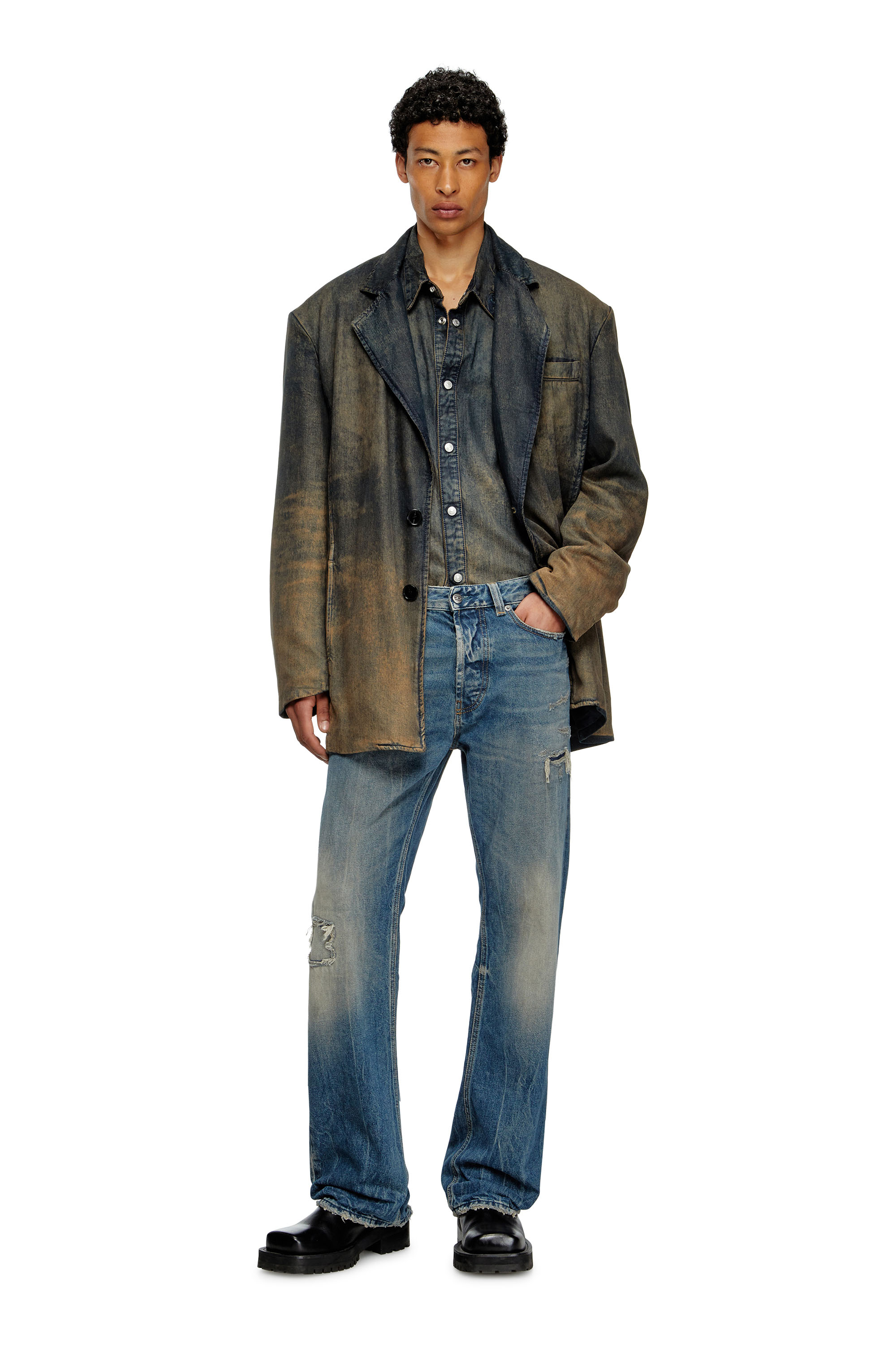 Diesel - Male's Relaxed Jeans 1980 D-Eeper 09M28, Medium Blue - 2