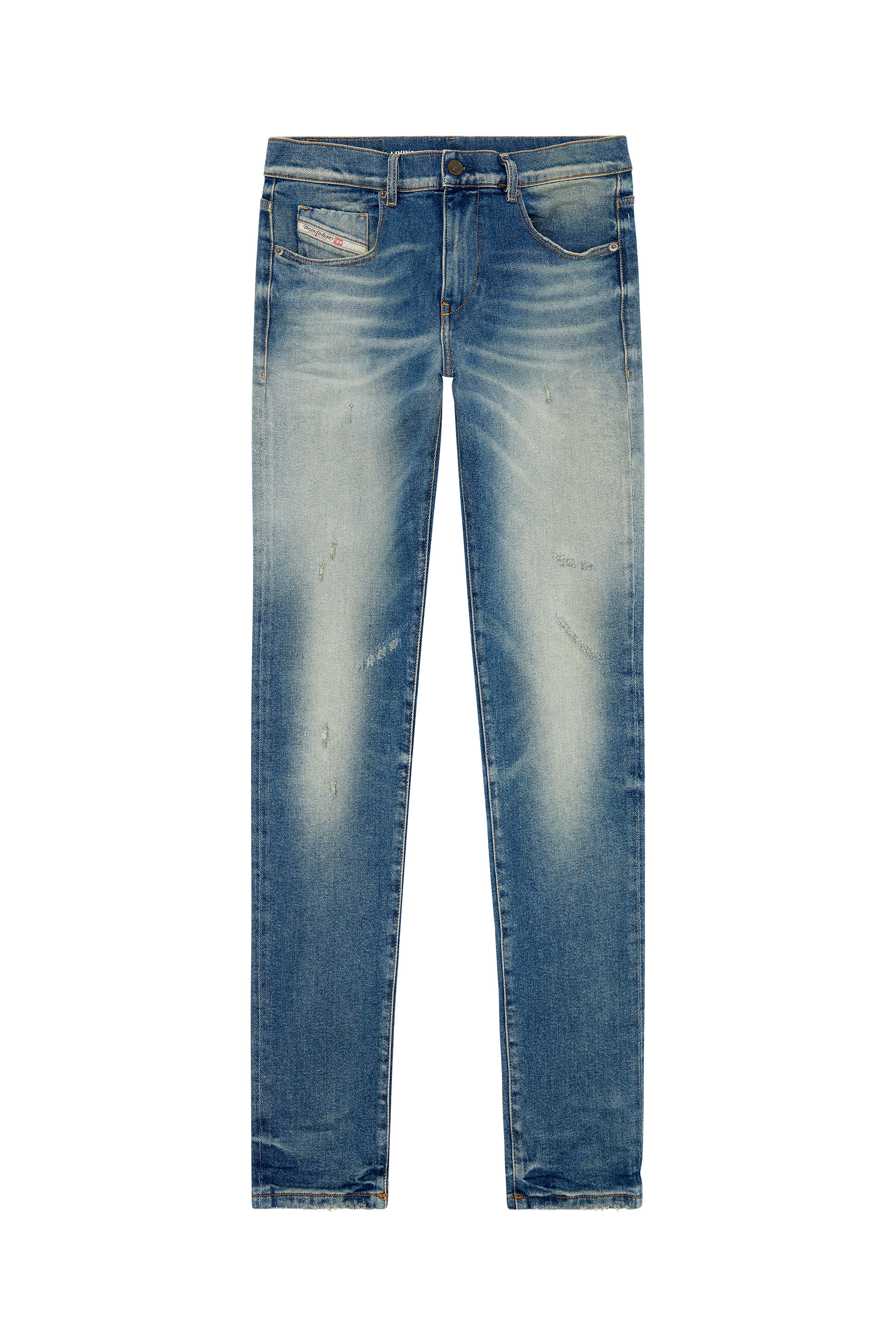 Diesel - Slim Jeans 2019 D-Strukt 09H55, Bleu Clair - Image 1