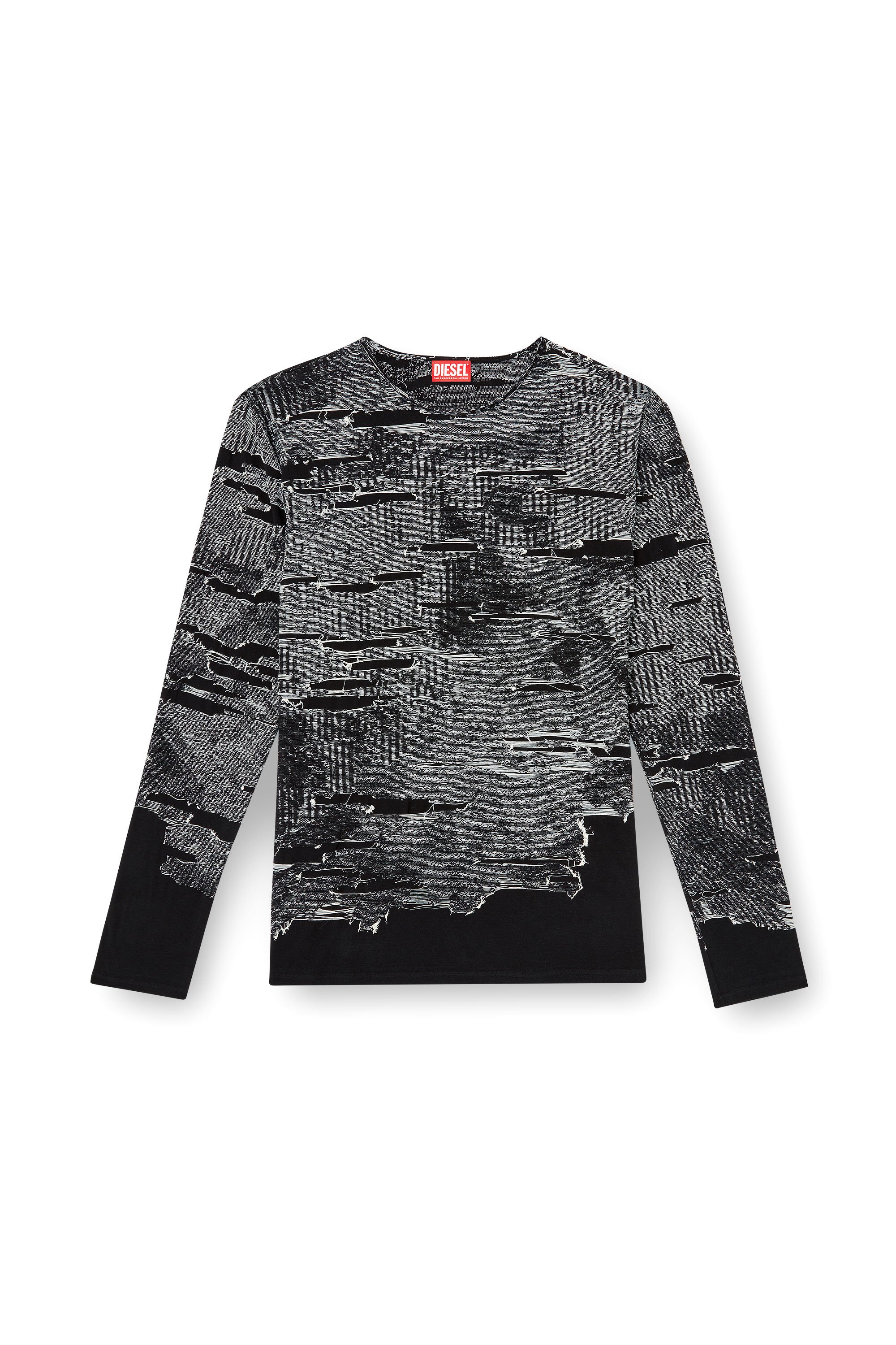 Diesel - K-CADMO, Male's Jumper with engineered distressing in Black - 6