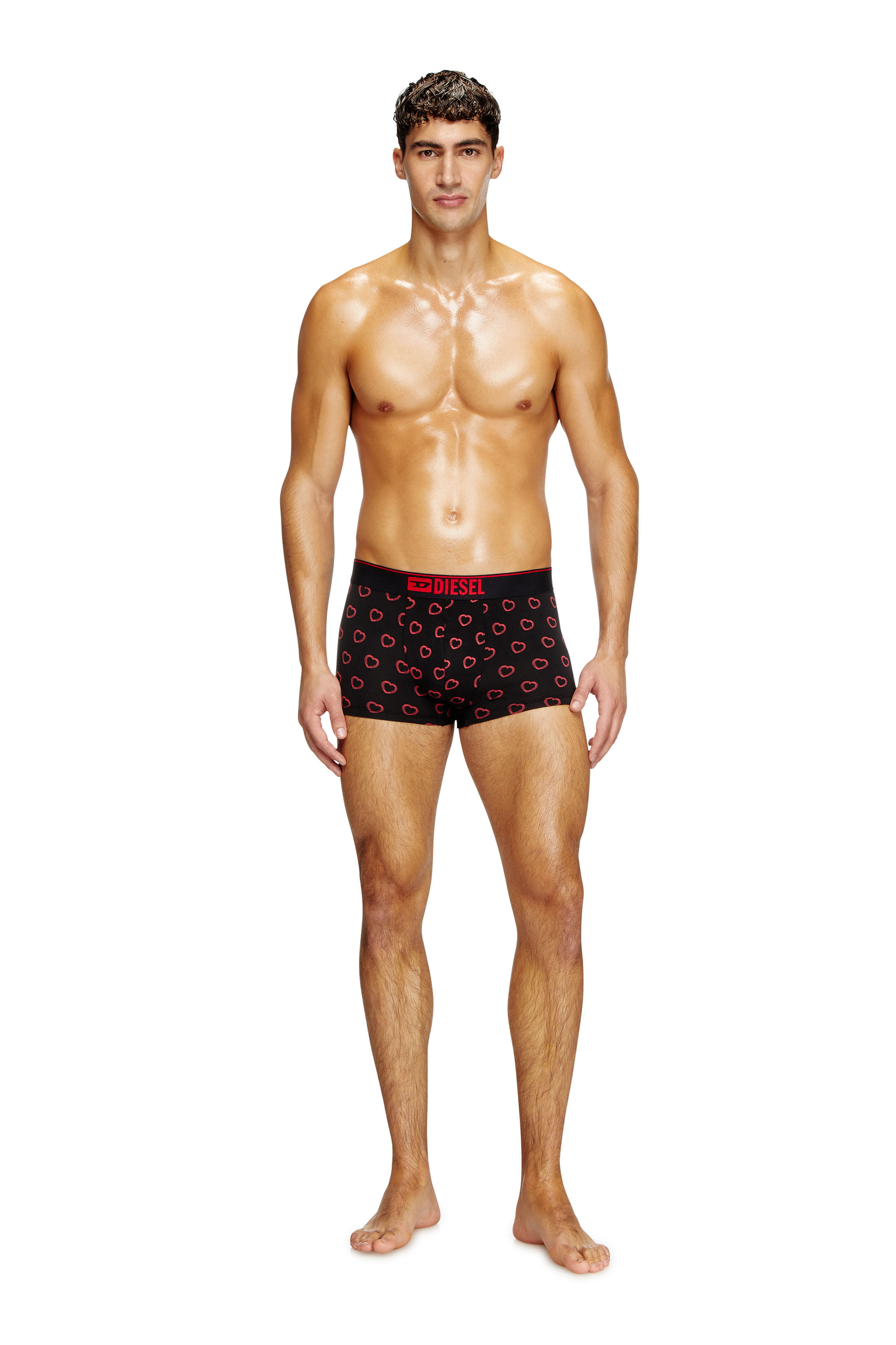 Diesel - DAMIEN-GFT-3PACK, Male's Three-pack boxer briefs with heart motif in Red/Black - 2