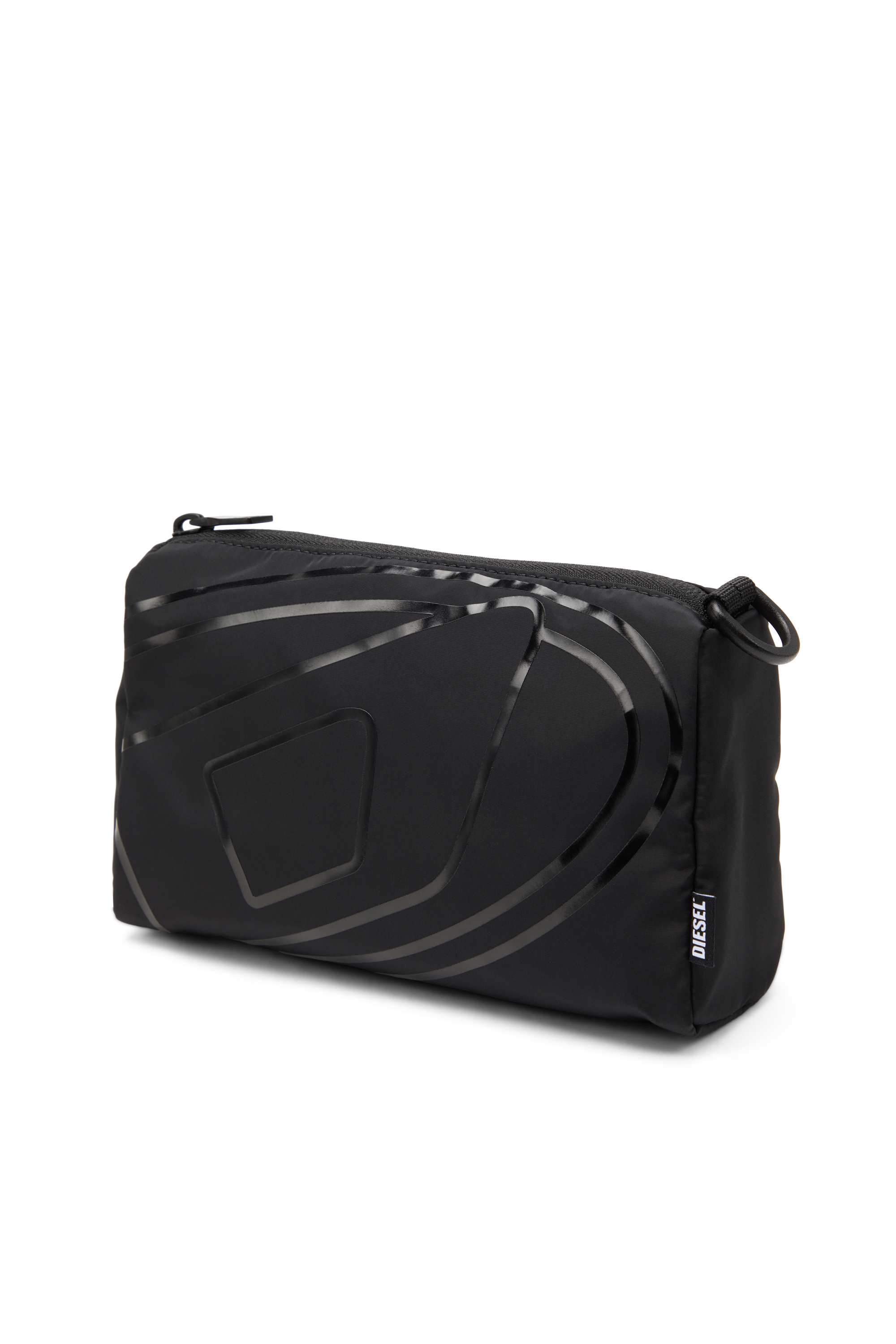 Diesel - DRAPE POUCH, Male's Nylon pouch with Oval D print in Black - 6