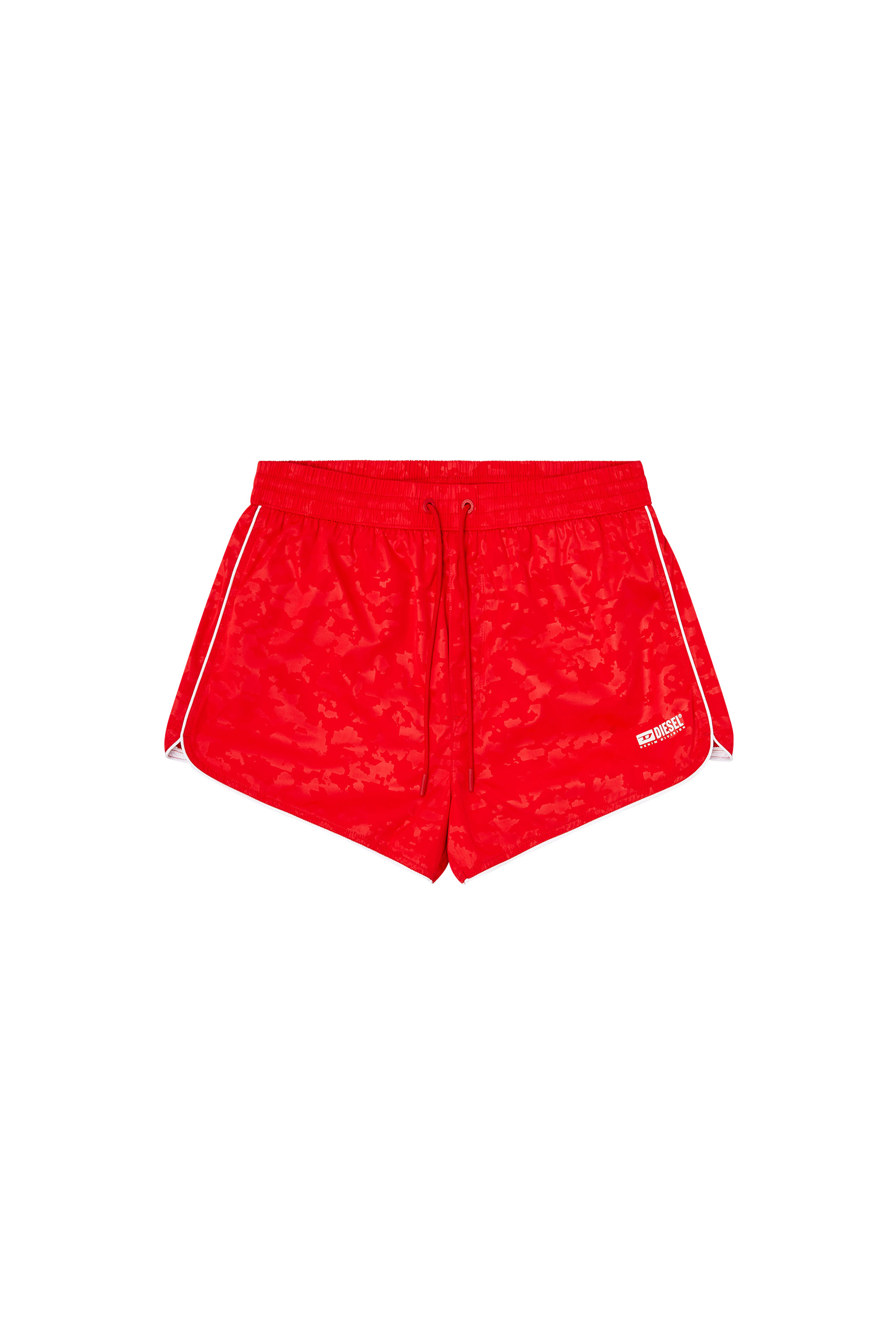 Diesel - OLIVER-30-D-BOX, Male's Swim shorts with pixelated camo motif in Red - 4