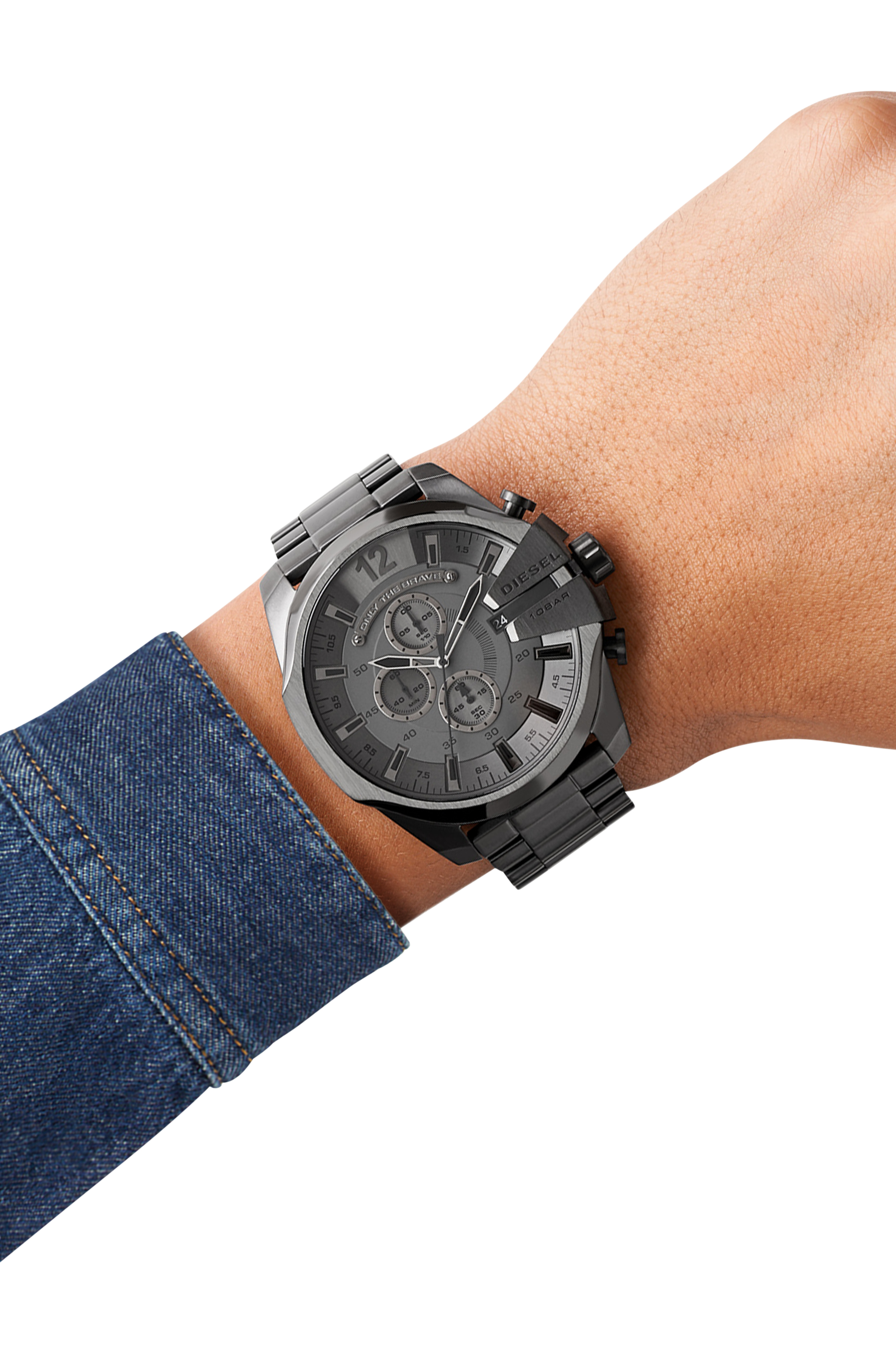 Diesel - DZ4282, Male's Mega Chief watch with black plating in Metal Grey - 5