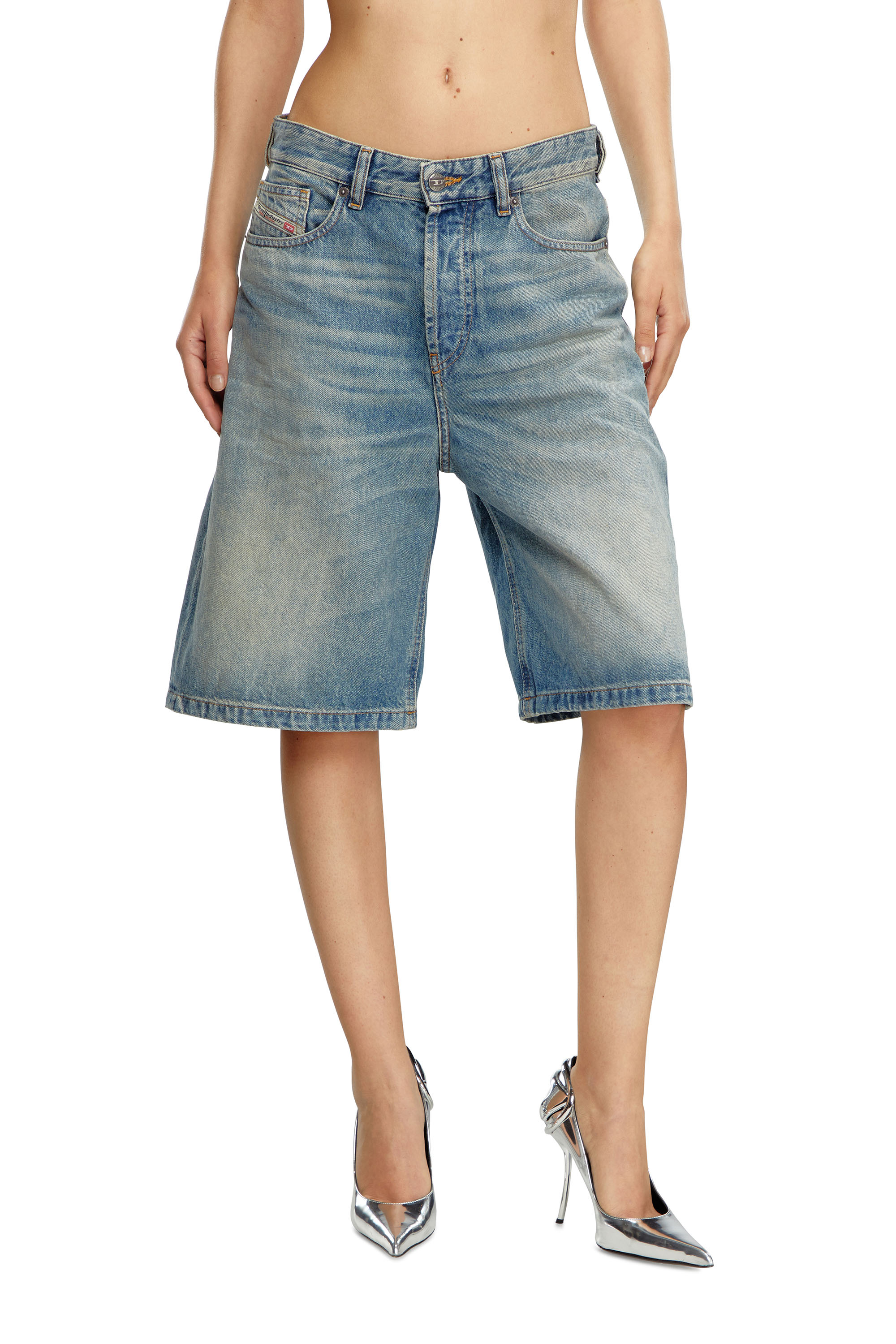 Diesel - DE-SIRE-SHORT, Female Denim shorts in Blue - Image 2