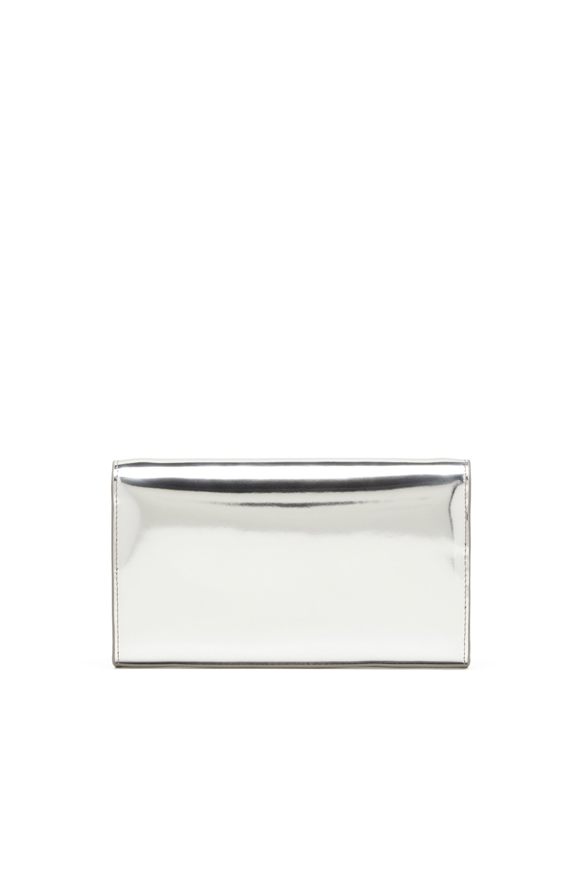 Diesel - 1DR WALLET STRAP, Female's Wallet bag in mirrored leather in Silver - 2