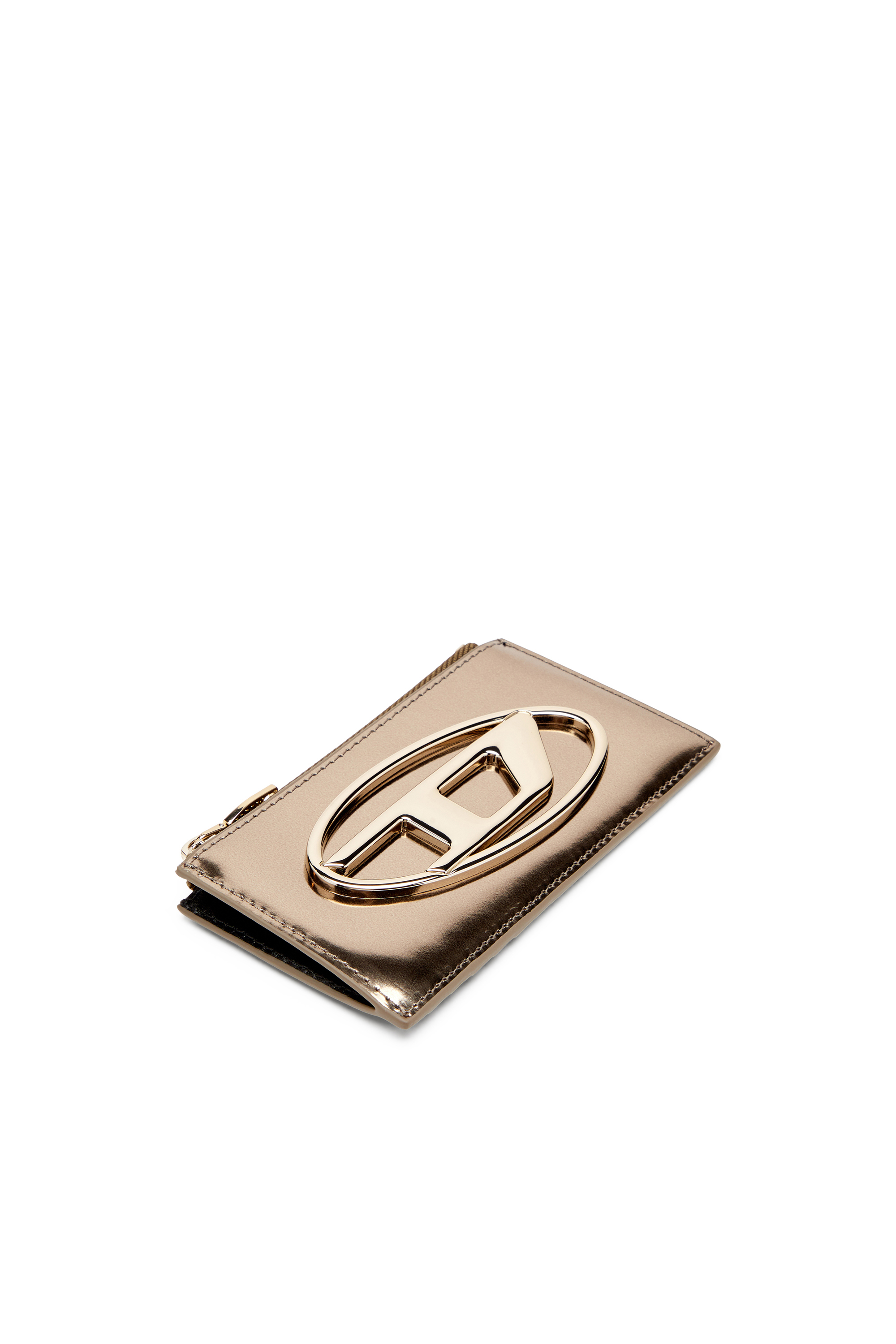 Diesel - 1DR CARD HOLDER III, Female's Card holder in mirror leather in Bronze - 4