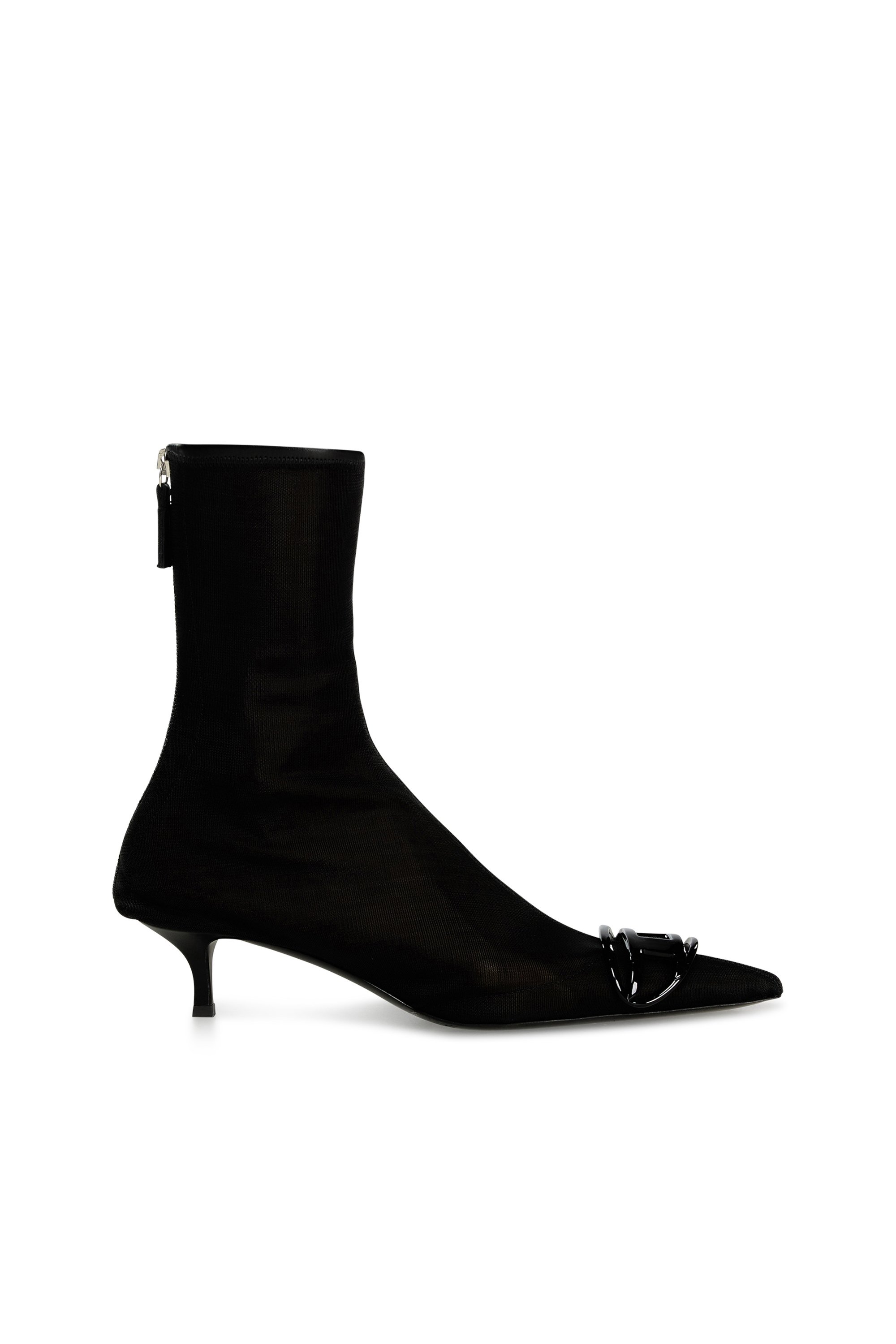 Diesel - D-VENUS KITTIE BT, Female's Stretch-mesh ankle boots with kitten heel in Black - 1