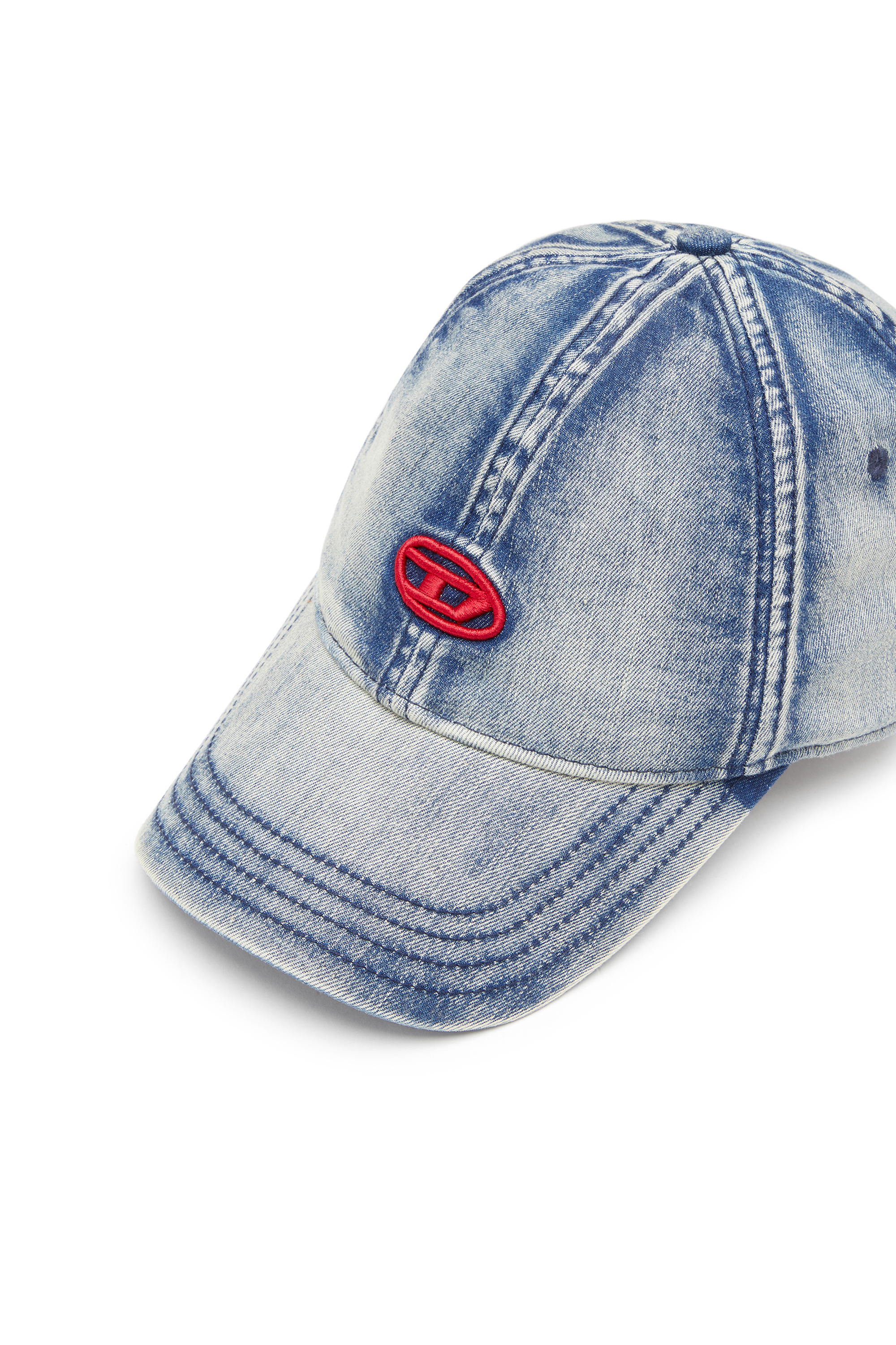 Diesel - C-GABLE, Casquette de baseball en denim traité Homme in Bleu - 3