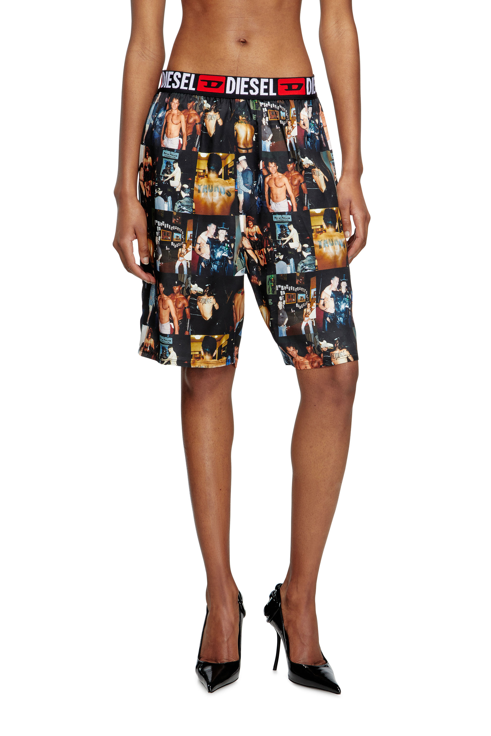 Diesel - PR-P-TOLL-SHOR-TOM25, Chemise bowling avec imprimés graphiques Mixte in Noir - 4