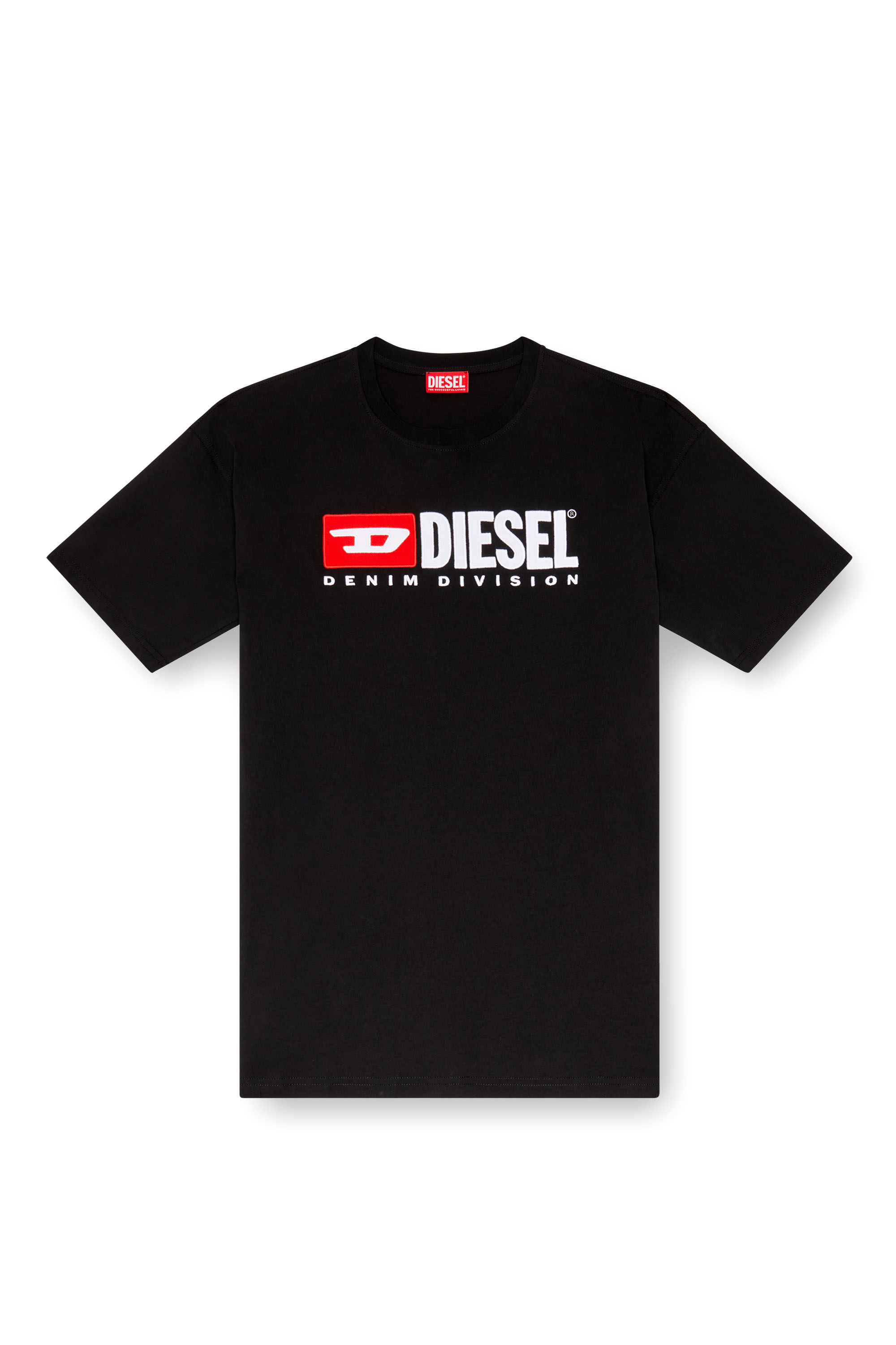 Diesel - T-BOXT-DIV, T-shirt avec empiècement Diesel Homme in Noir - 4