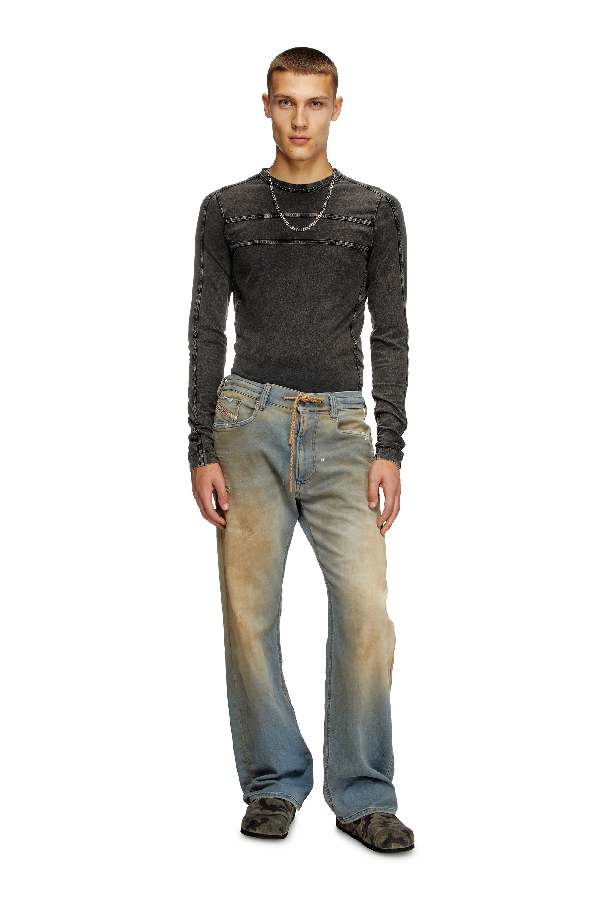 Diesel - Relaxed 2080 D-Reel Joggjeans® 068QL Homme, Bleu Clair - Image 2