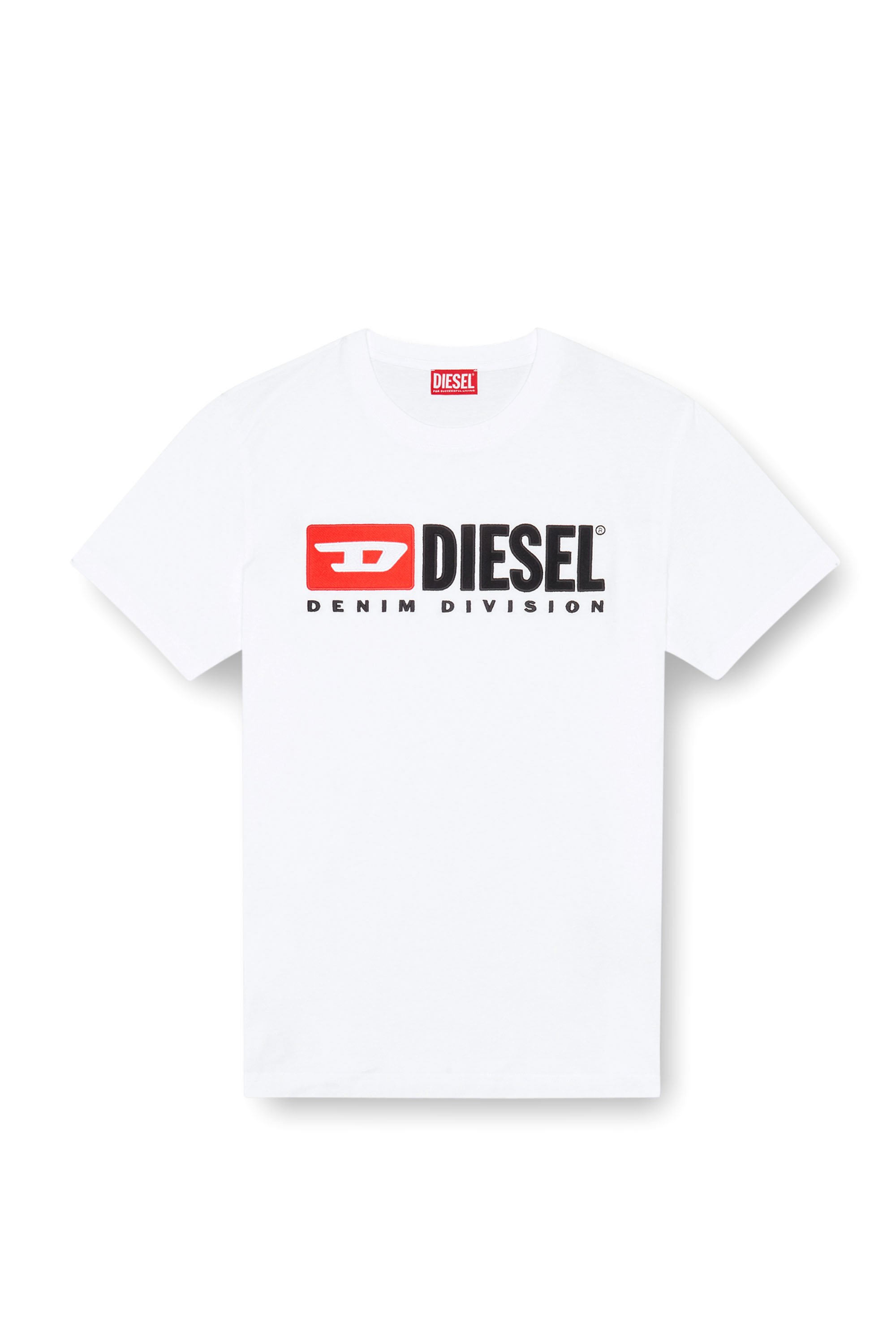 Diesel - T-BOXT-DIV, T-shirt avec empiècement Diesel Homme in Blanc - 4