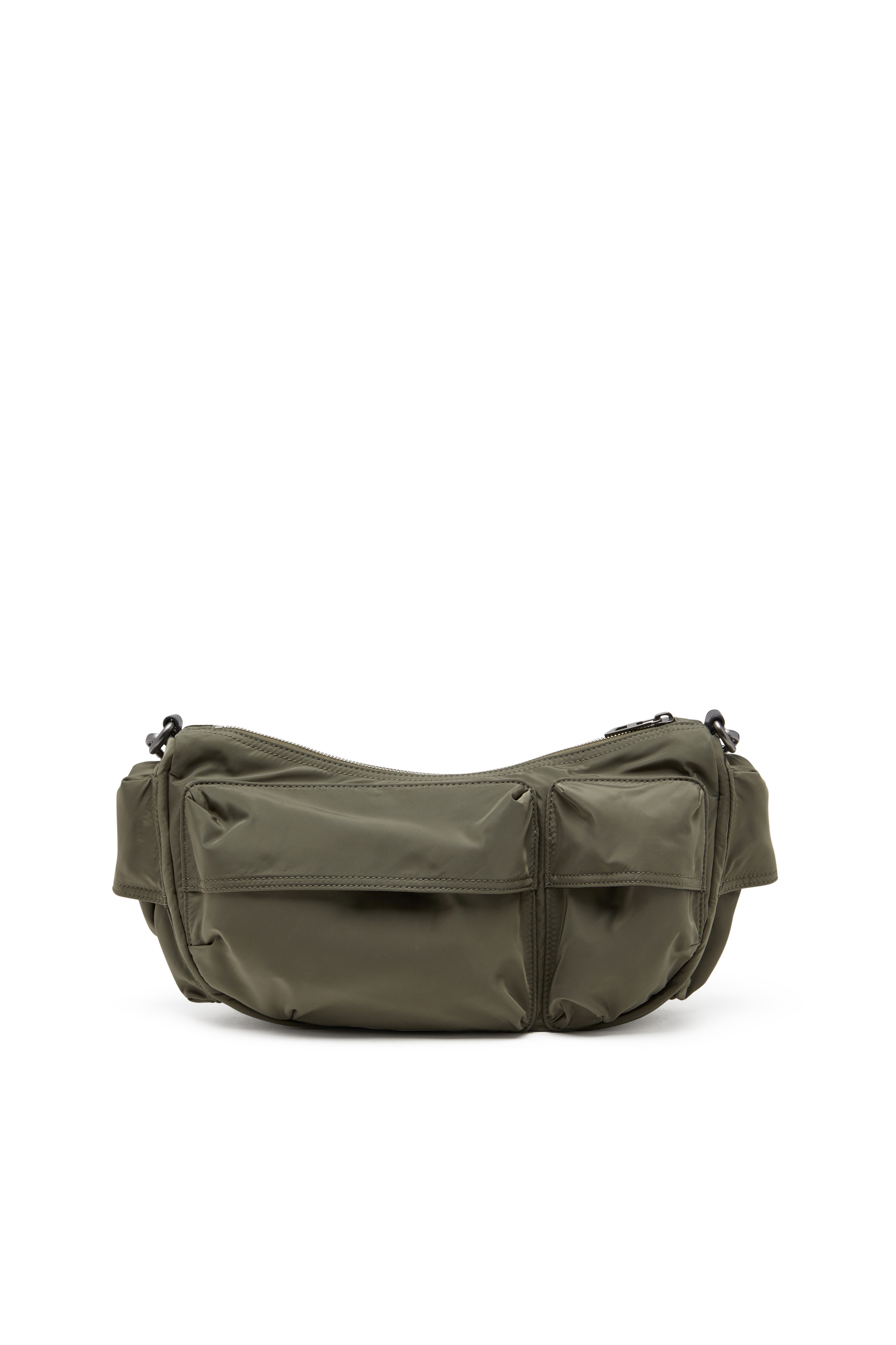 Diesel - MULTI-PKTS SHOULDER BAG X, Multi-Pkts-Sac multipoche en étoffe utilitaire Mixte in Vert - 3