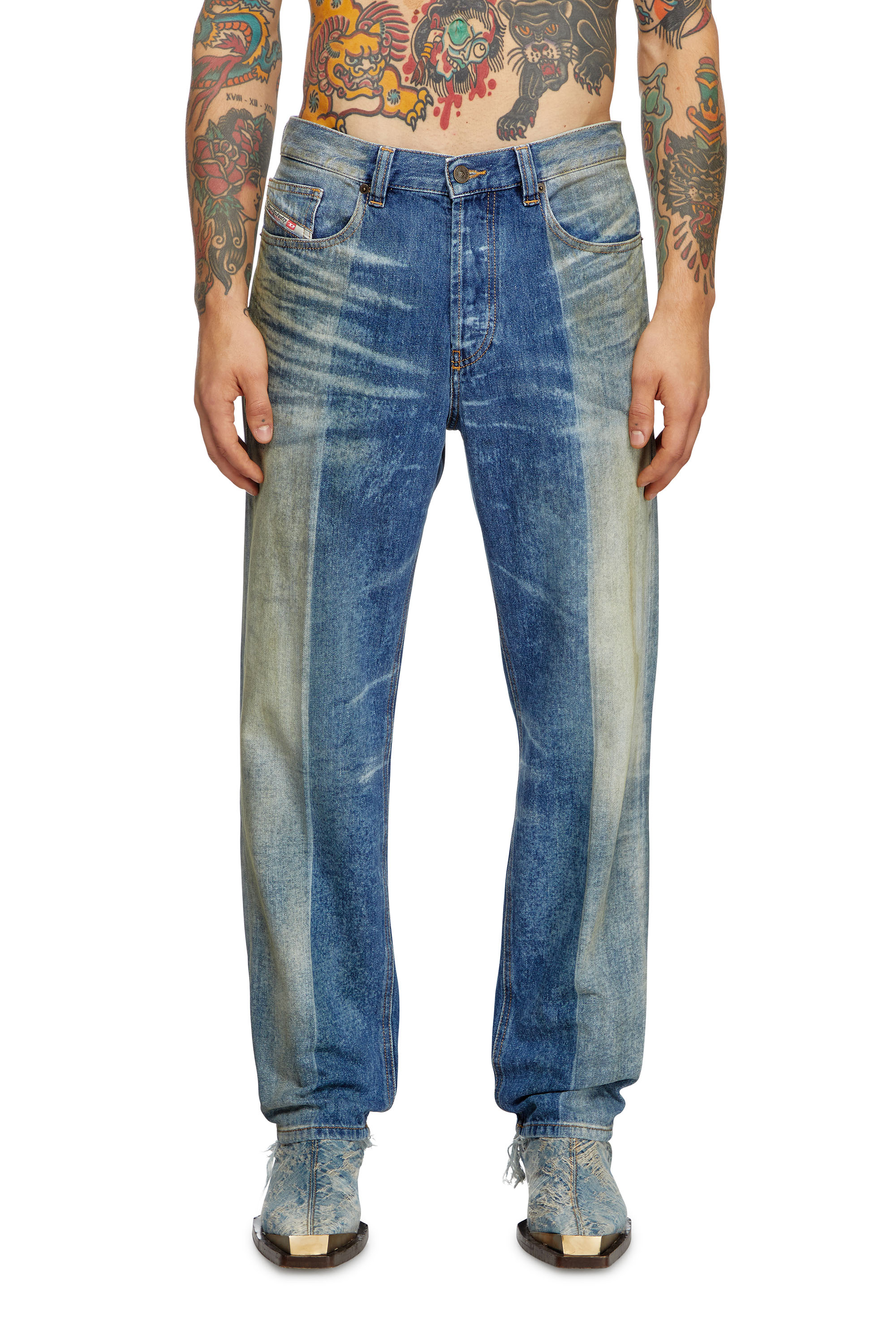 Diesel - Male's Straight Jeans 2010 D-Macs 09L04, Medium Blue - 1