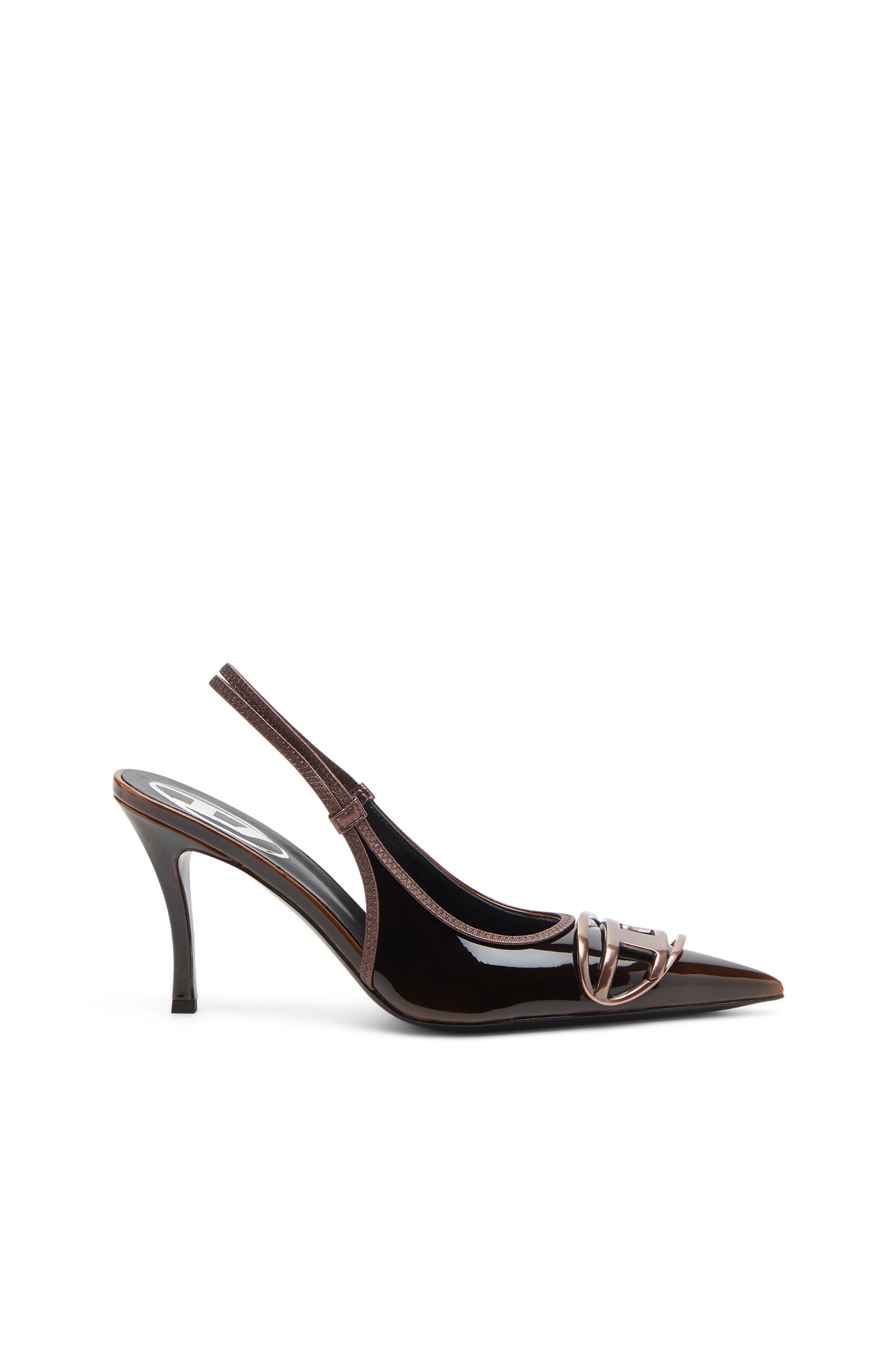 Diesel - D-VENUS SB, Female's D-Venus-Patent slingback pumps with dégradé effect in Blue/Brown - 1