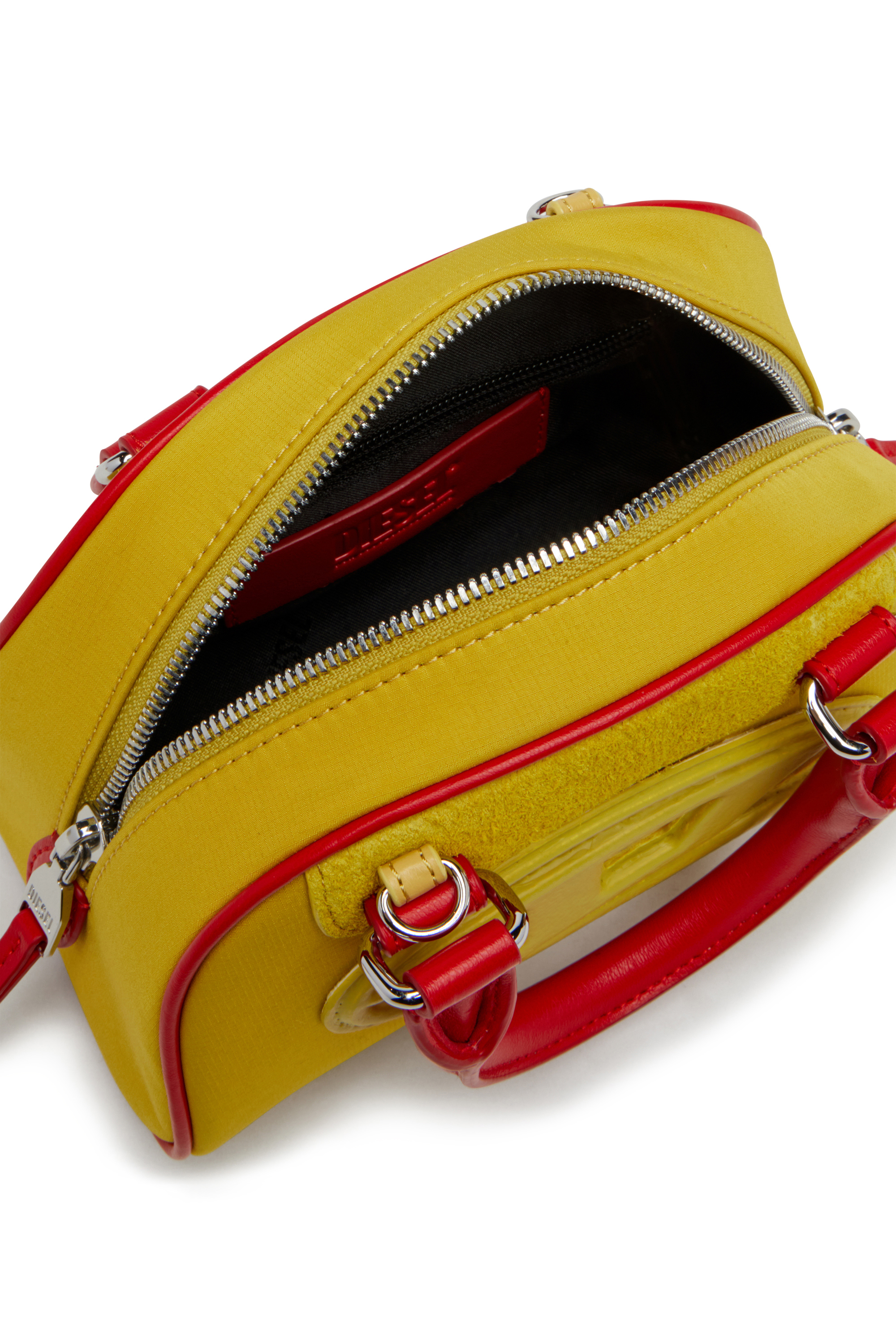 Diesel - 1DR DOME CROSSBODY, Female's Colour-block mini bowling bag in Yellow - 4