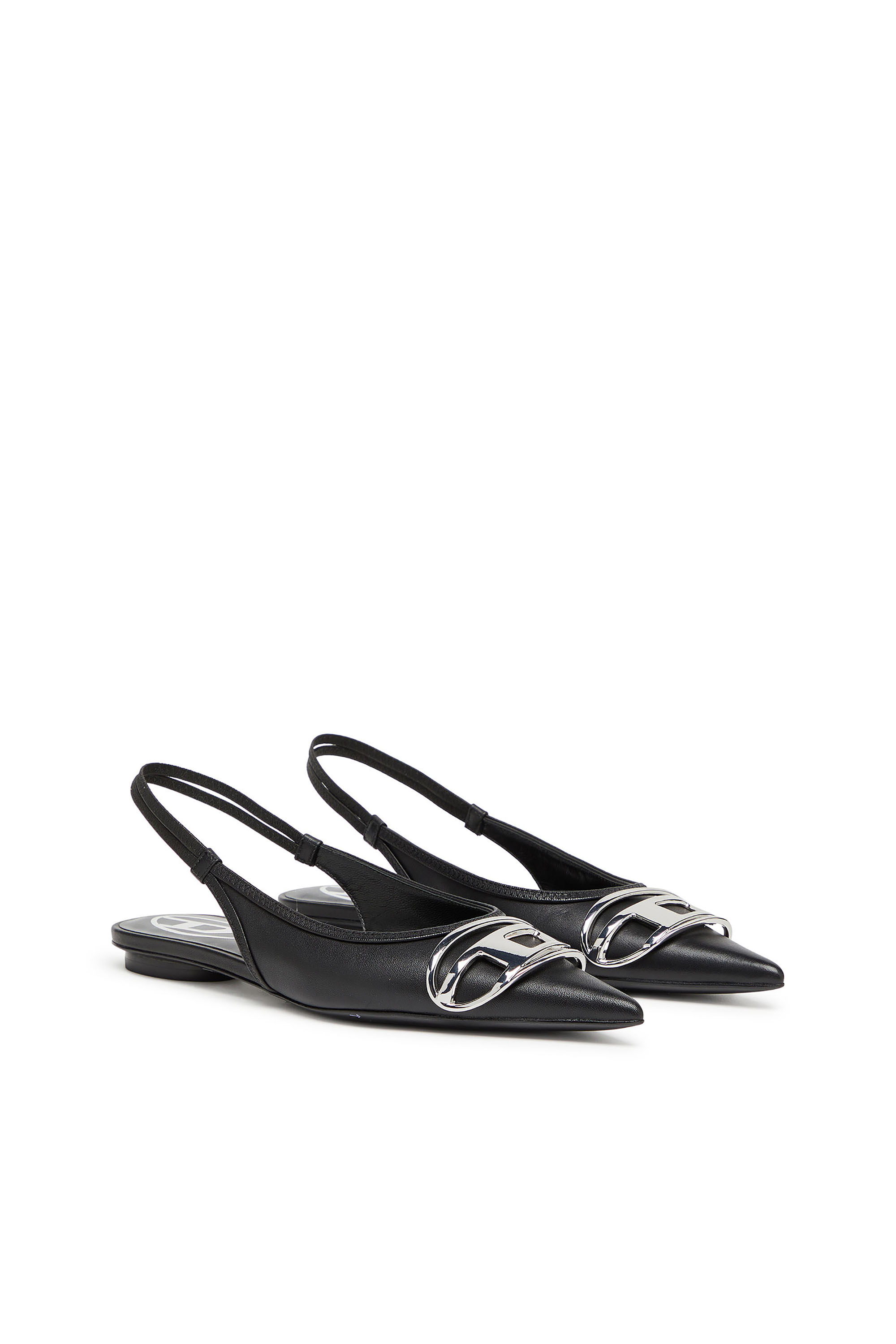 Diesel - D-VENUS SB BAL, Female's Slingback flats in nappa leather in Black - 2