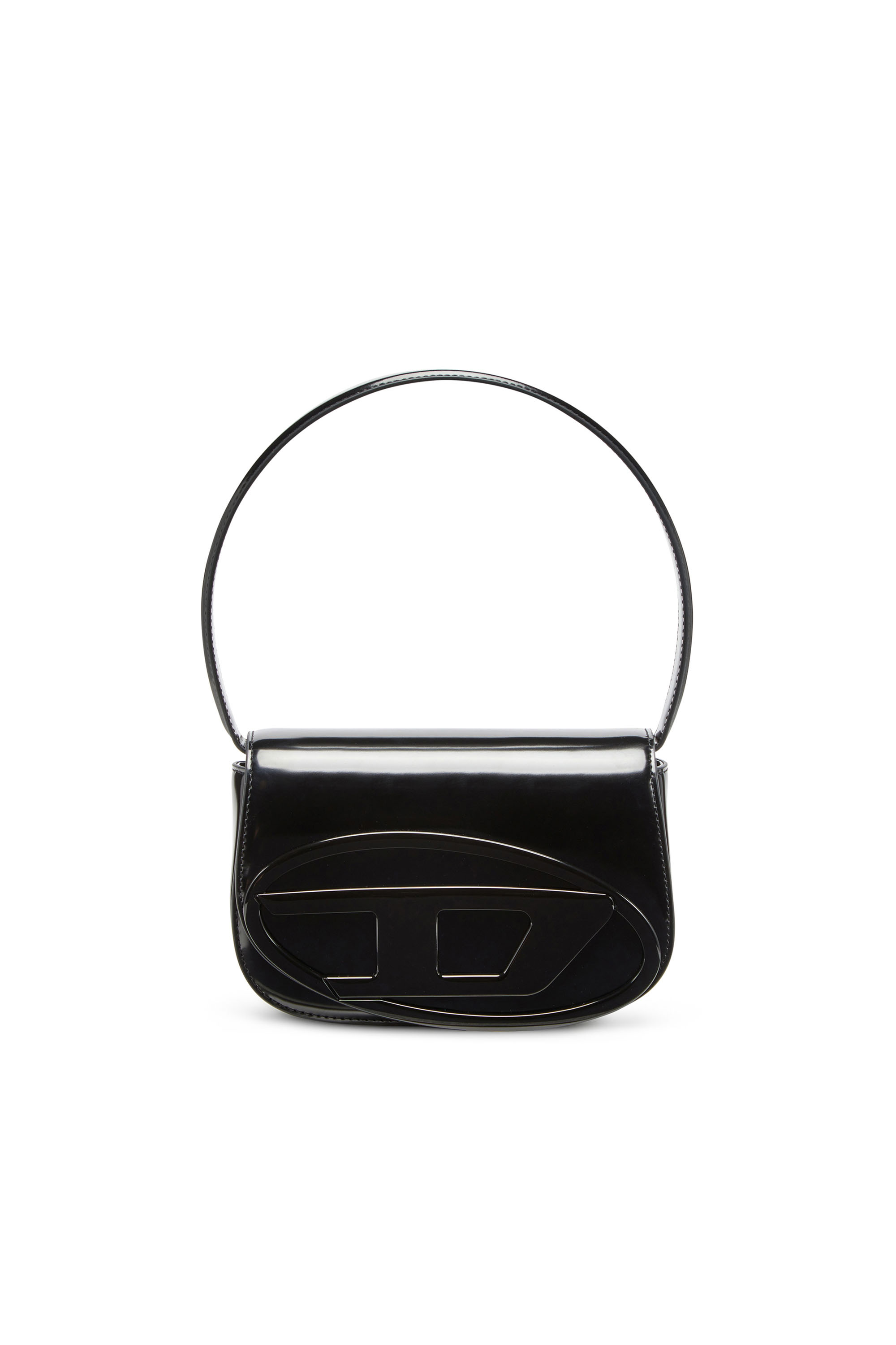 Diesel - 1DR, 1DR-Sac iconique à bandoulière en cuir effet miroir Femme in Noir - 1