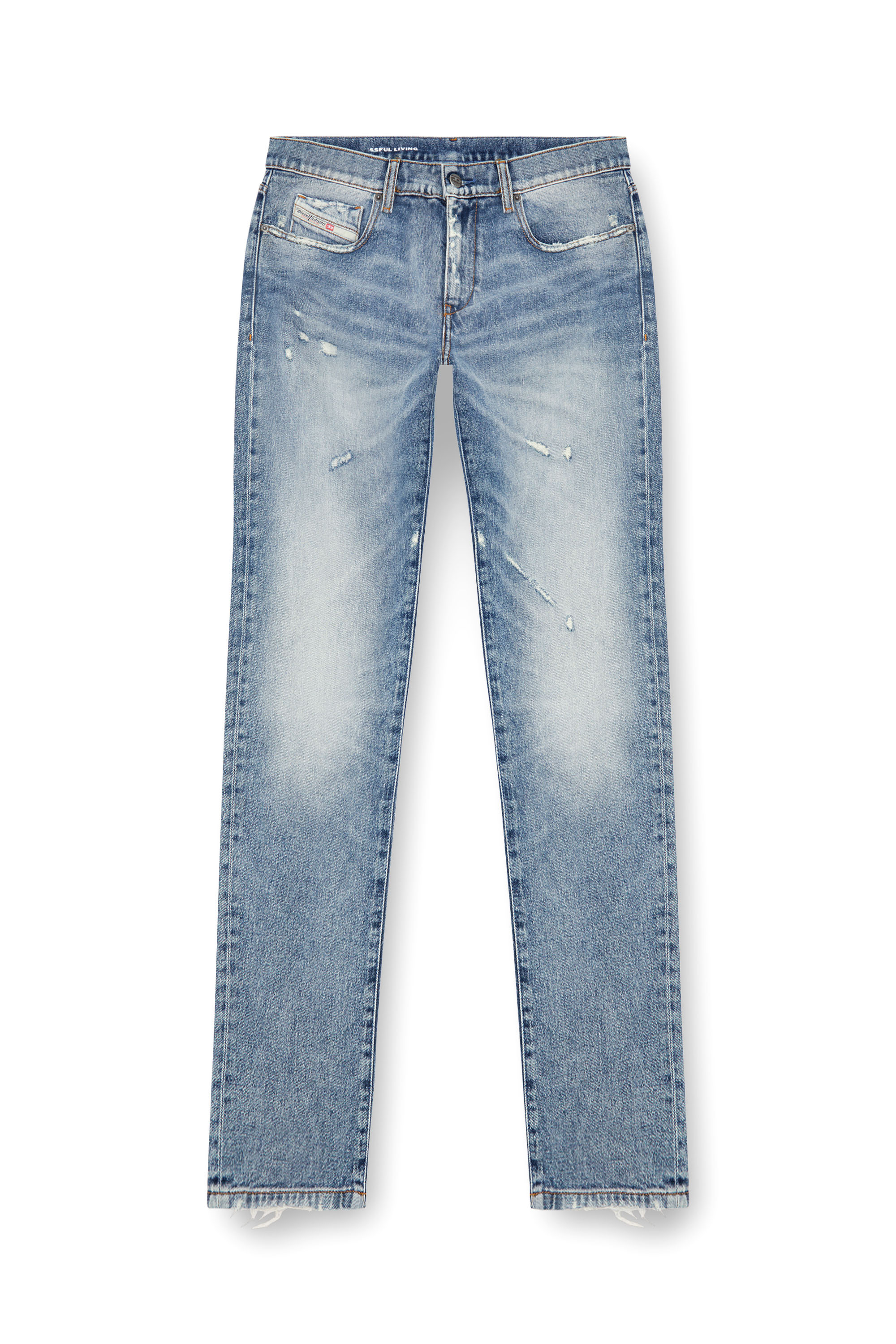 Diesel - Male's Slim Jeans 2019 D-Strukt 09J57, Medium Blue - 3